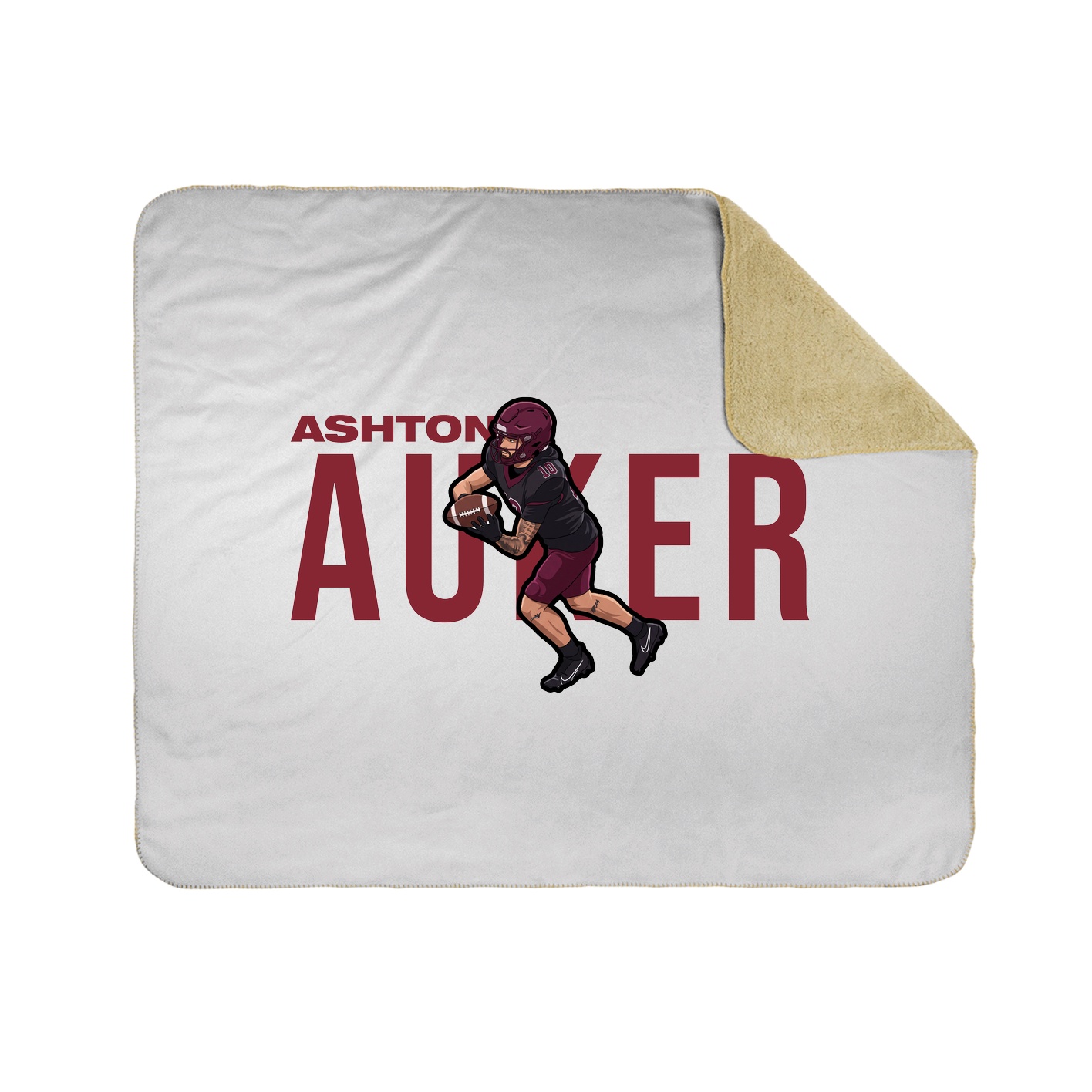 Throw Blanket — Player Name in White