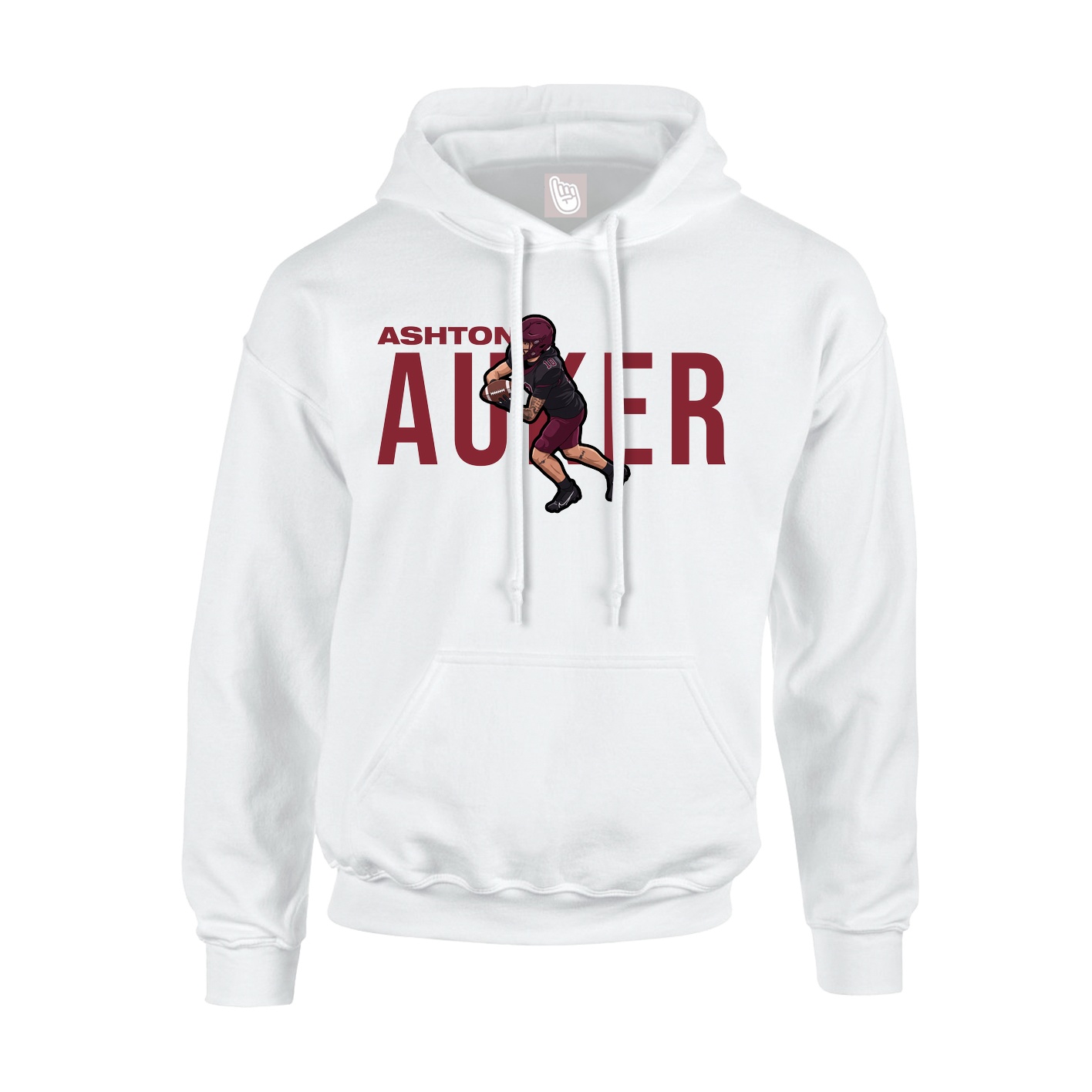 Youth Hoodie — Player Name in White