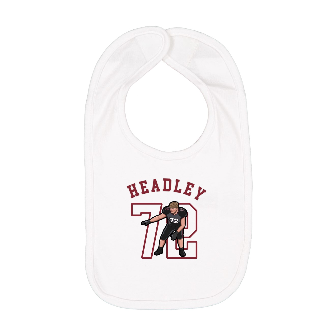 Infant Bib — Shirsey Arch in White