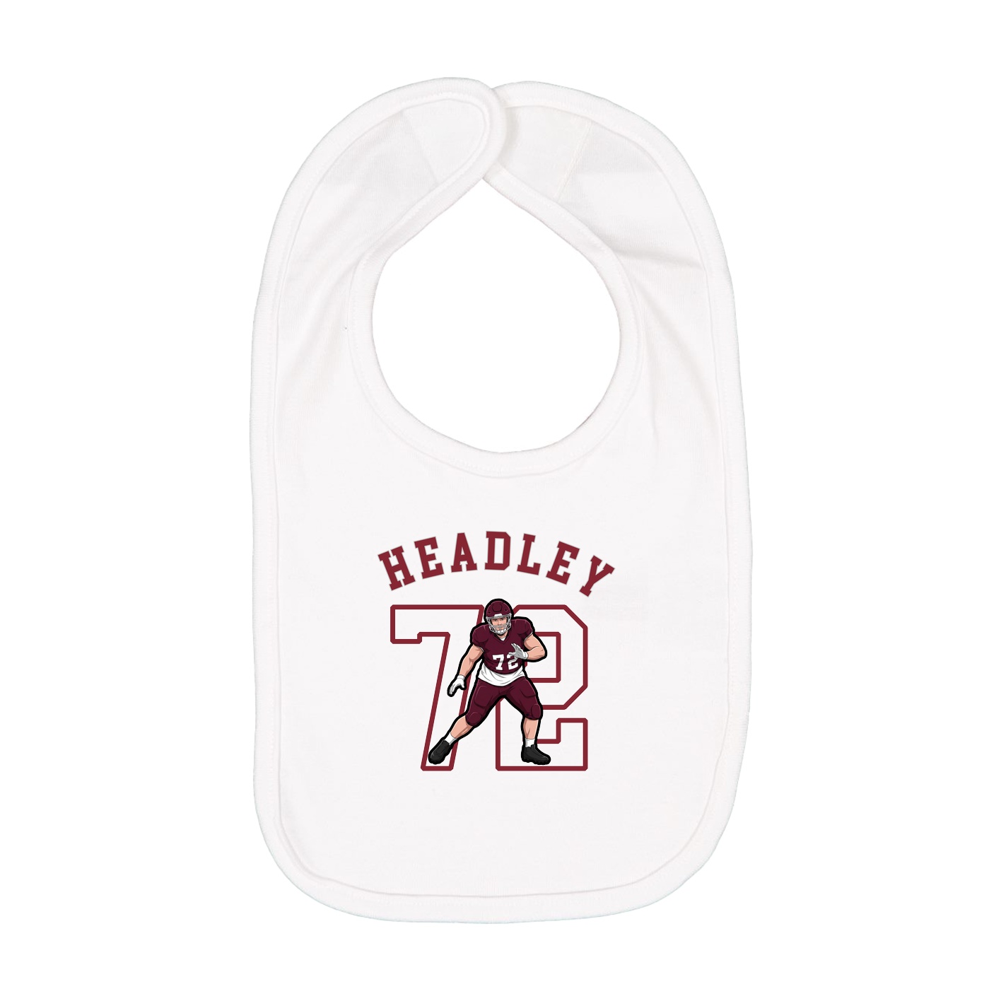 Infant Bib — Shirsey Arch in White