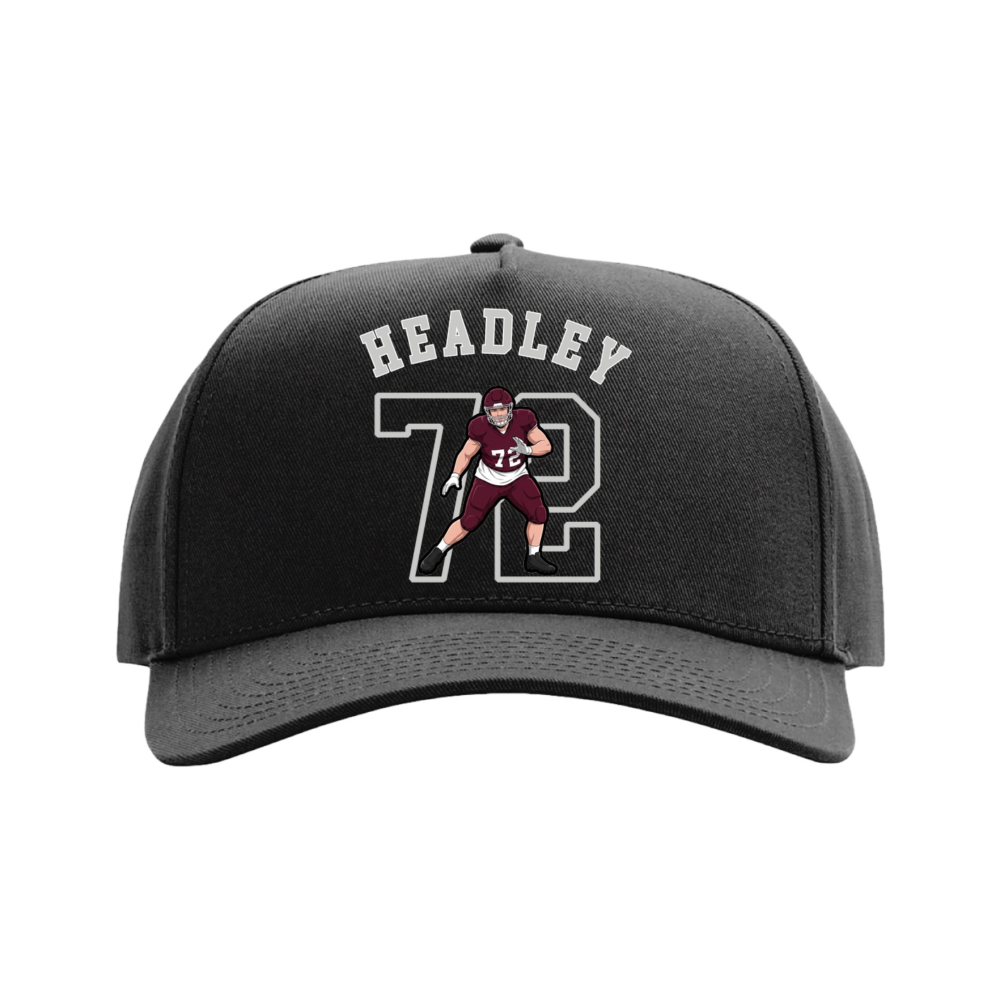 Full Fabric Five-Panel Champ Cap — Shirsey Arch in Black
