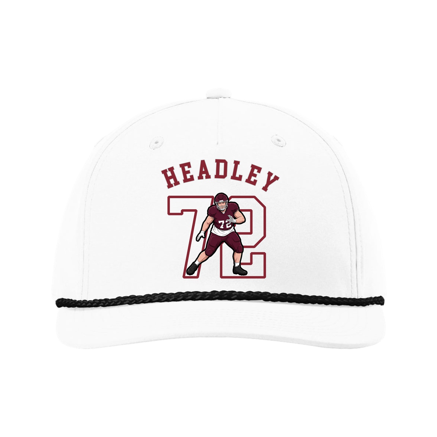 Five-Panel Classic Rope Cap — Shirsey Arch in White