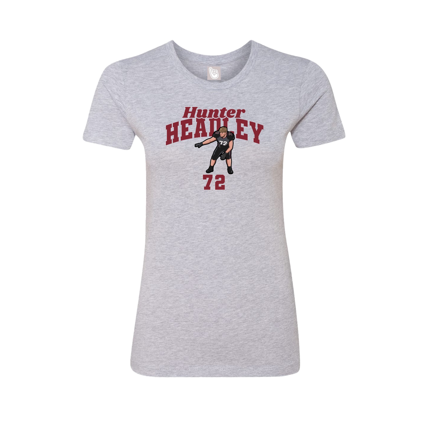 Fitted Women's Tee — Signature Arch in Grey