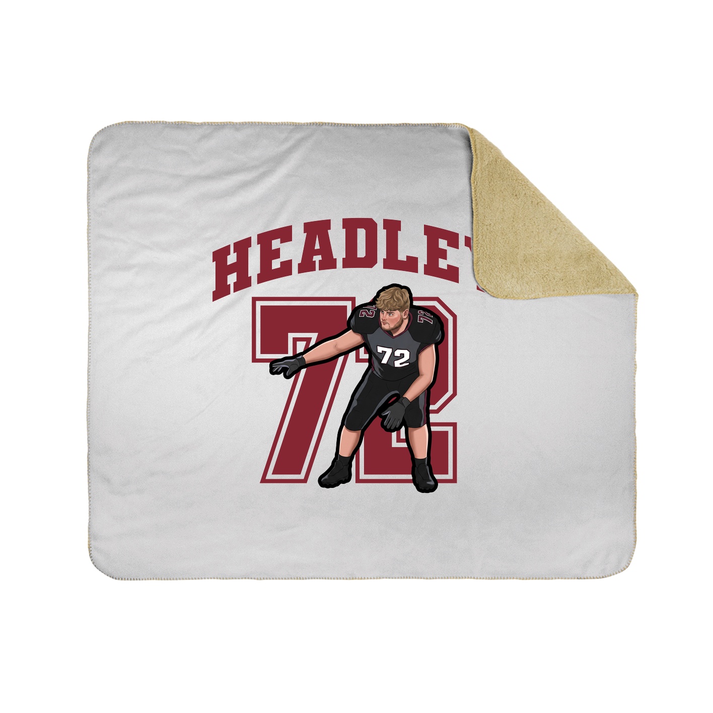 Throw Blanket — Number in White