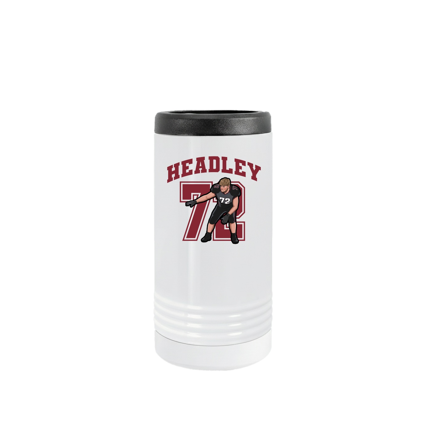 Slim Beverage Holder — Number in White