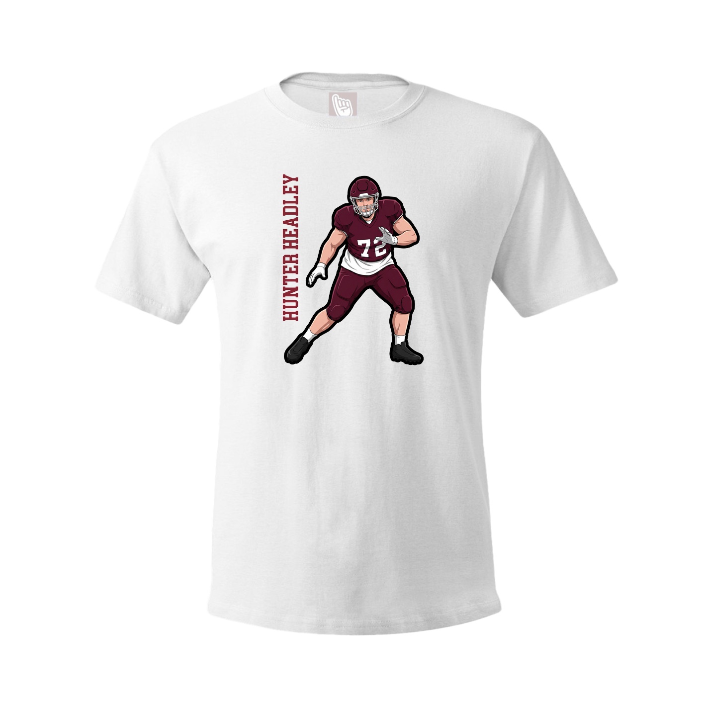 Tee — Name Vertical in White