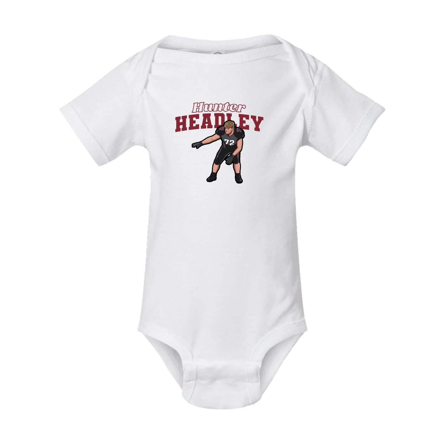 Baby Onesie — Name Arch in White