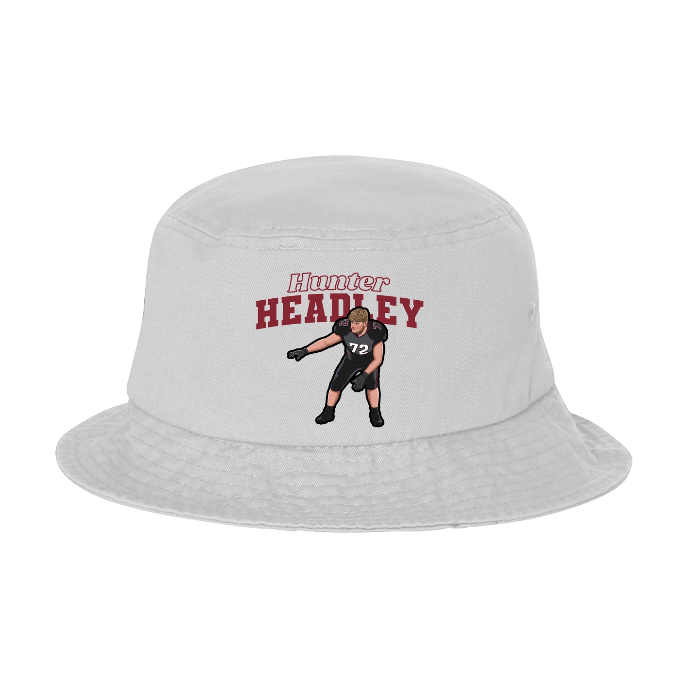 Bucket Cap — Name Arch in White