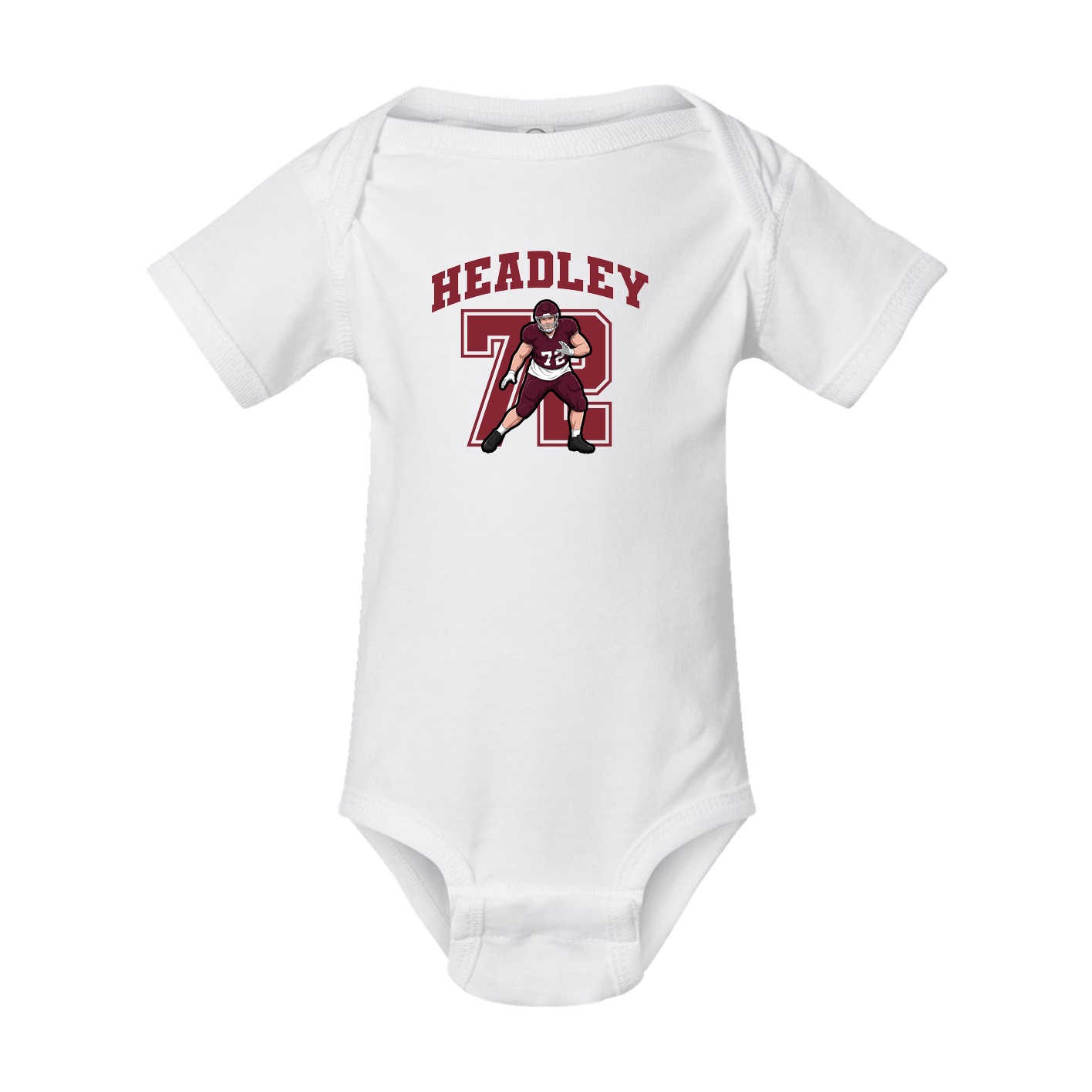 Baby Onesie — Number in White