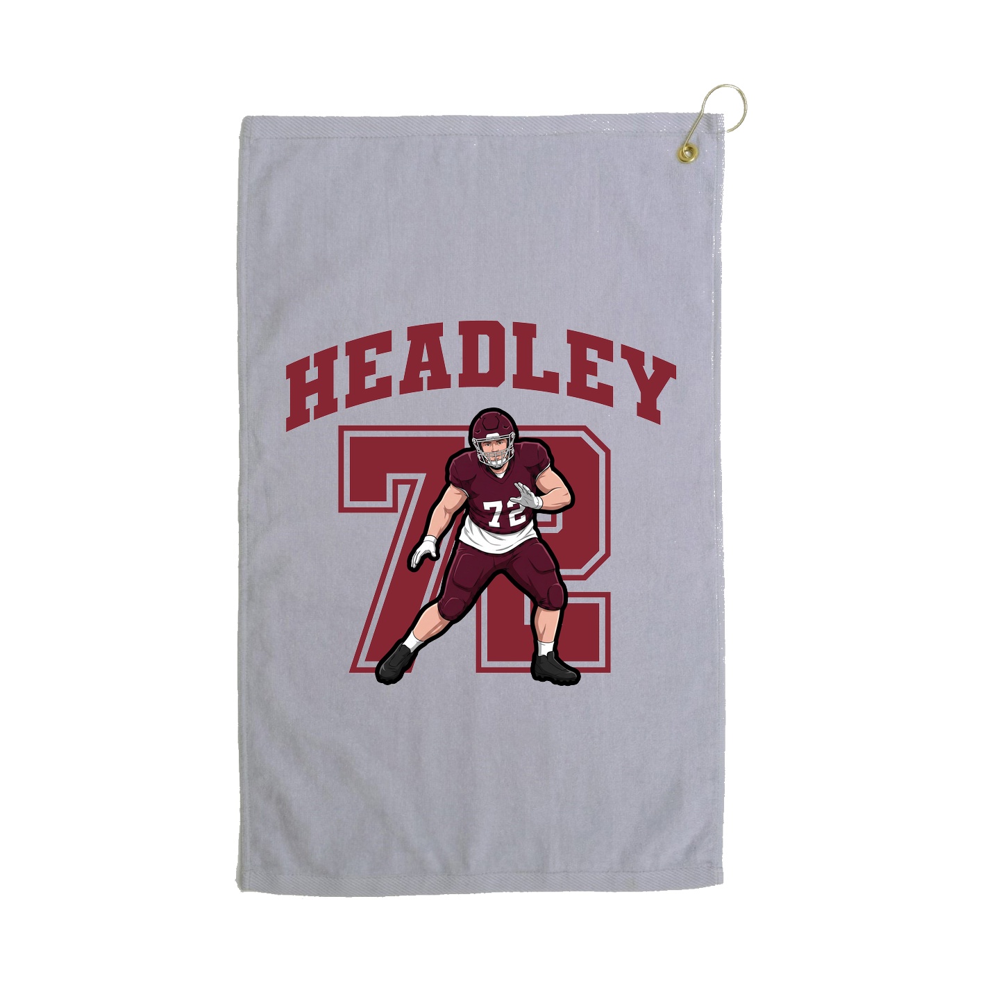 Golf Towel — Number in Grey
