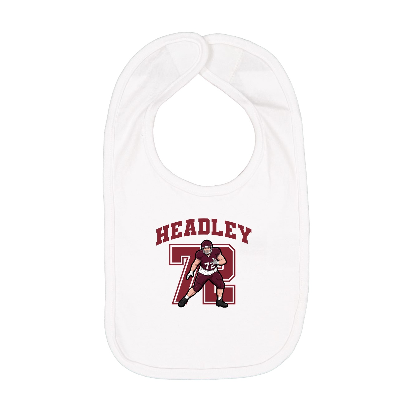 Infant Bib — Number in White