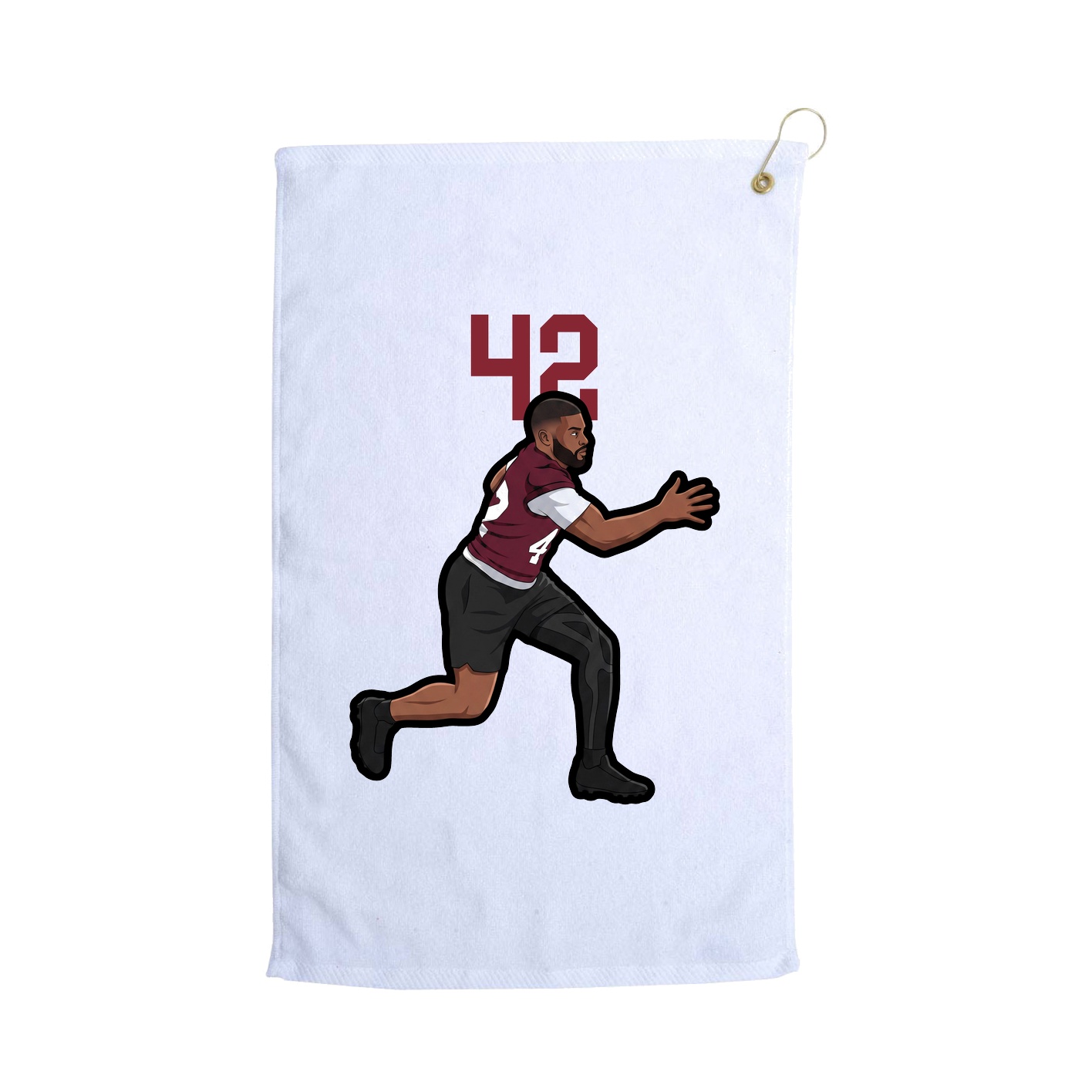 Golf Towel — Number Top in White