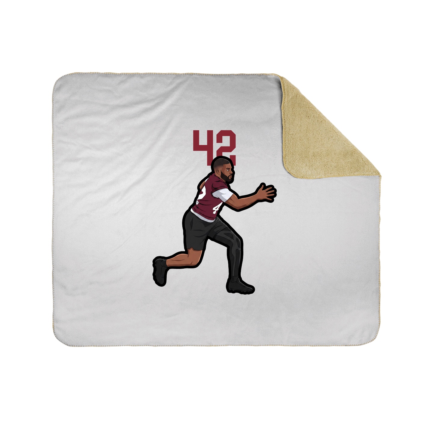 Throw Blanket — Number Top in White