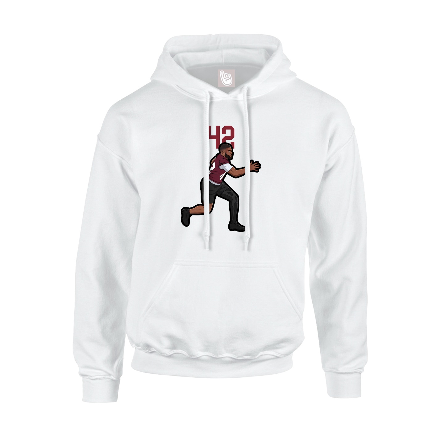 Youth Hoodie — Number Top in White