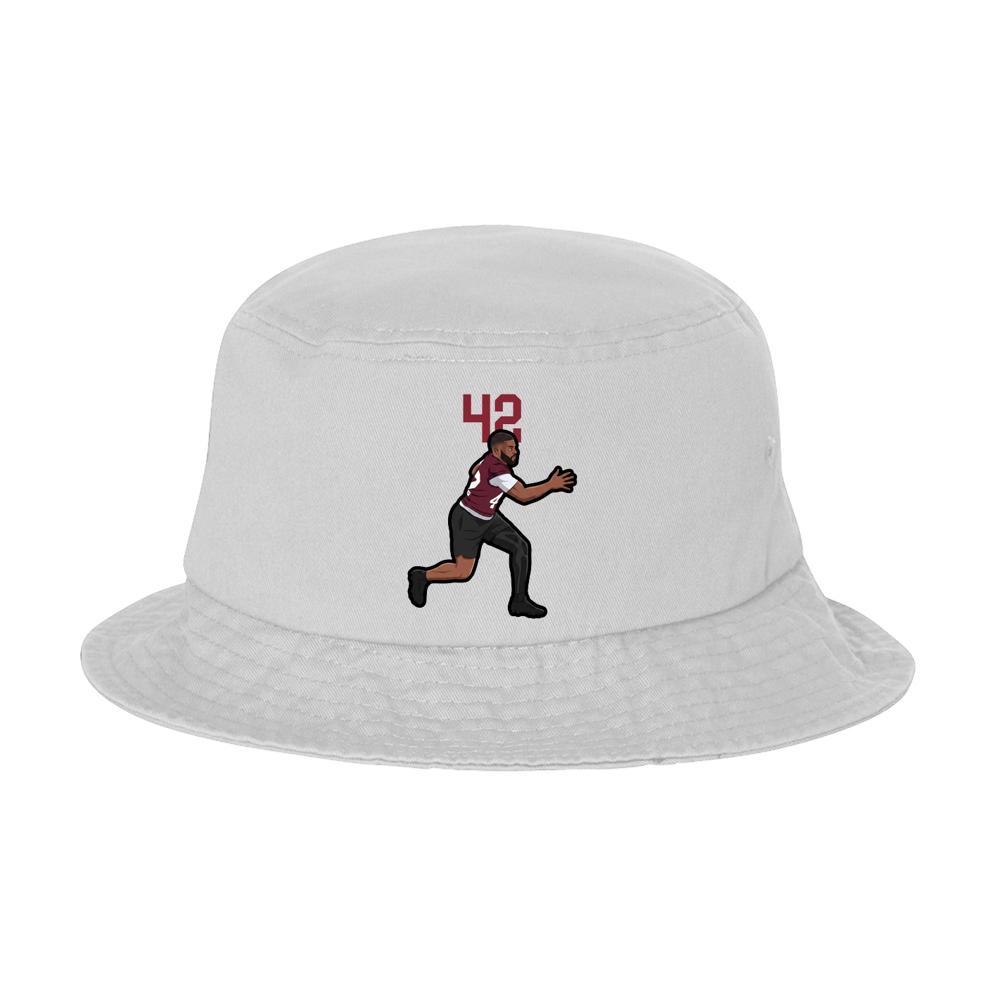 Bucket Cap — Number Top in White