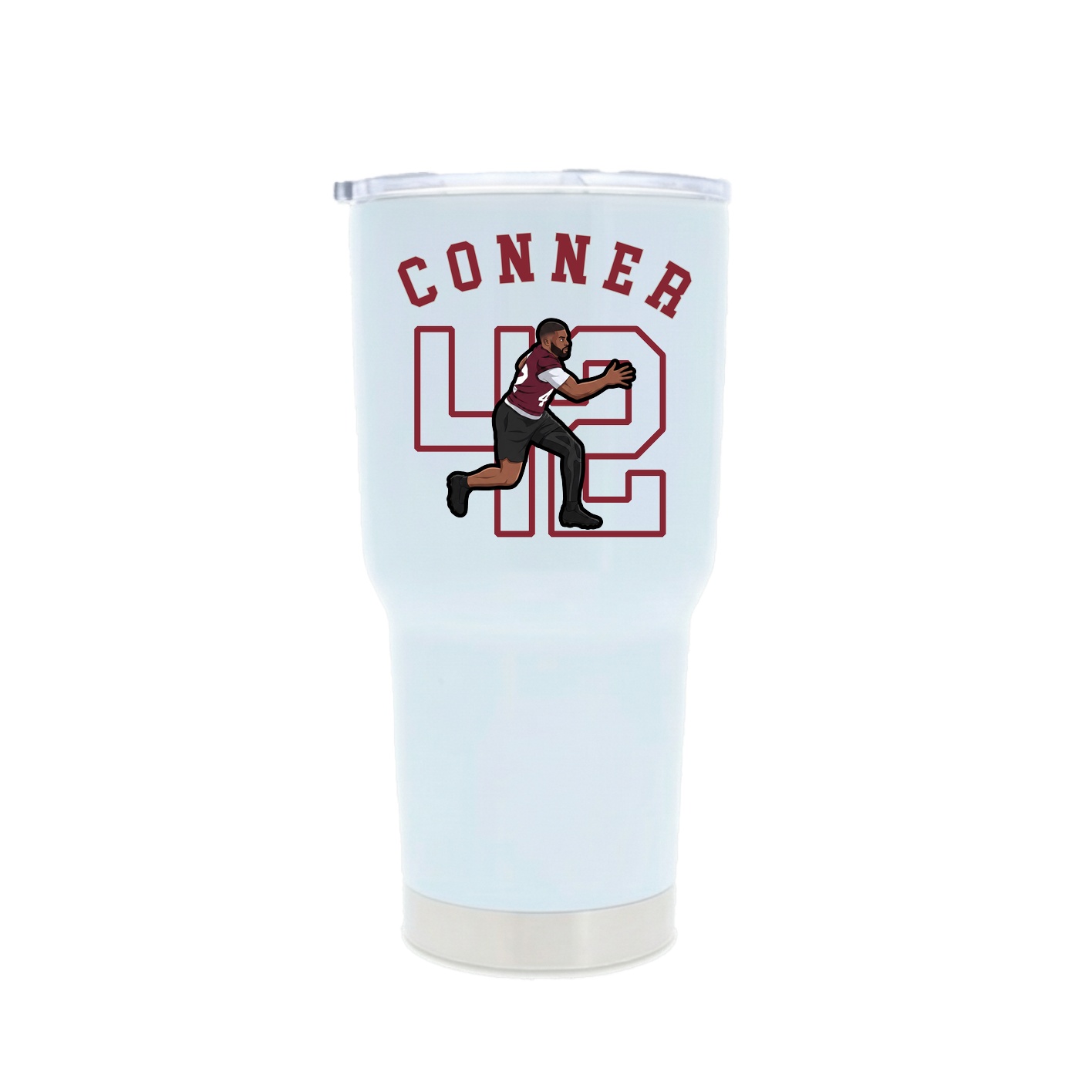 30oz Stainless Steel Tumbler — Shirsey Arch in White