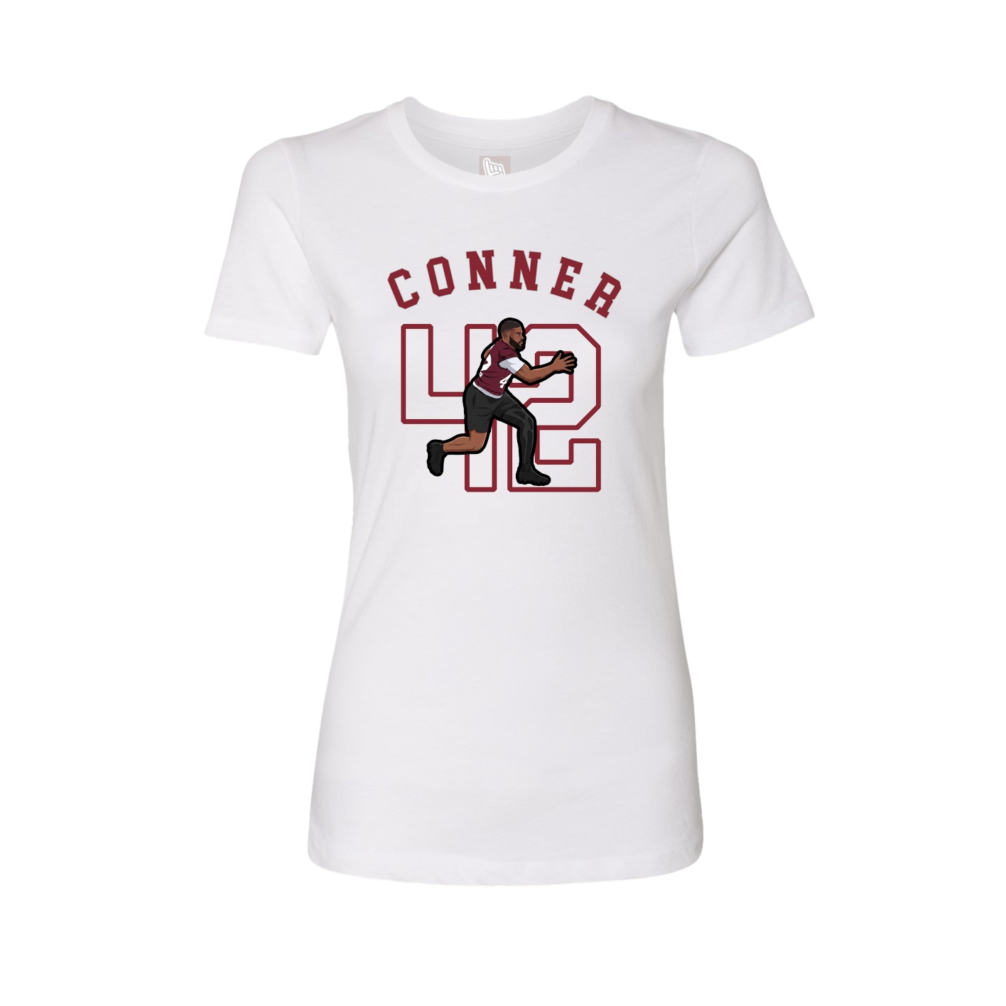 Fitted Women's Tee — Shirsey Arch in White