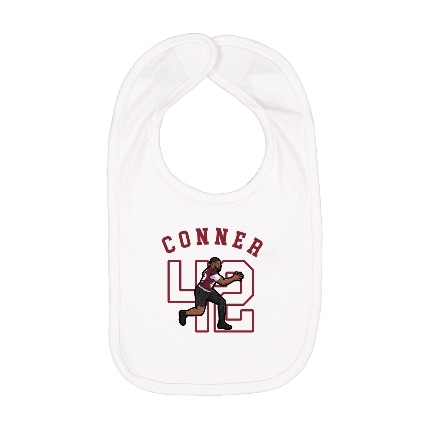 Infant Bib — Shirsey Arch in White