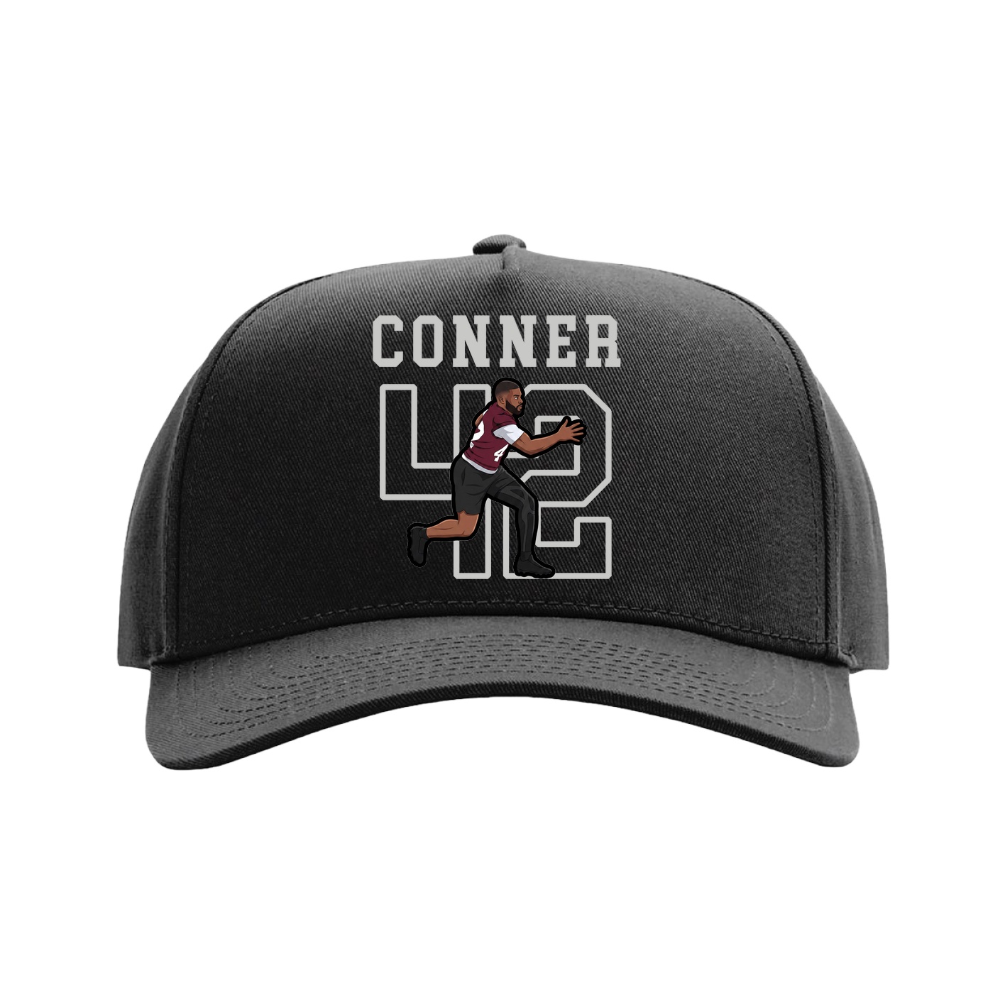 Full Fabric Five-Panel Champ Cap — Shirsey in Black