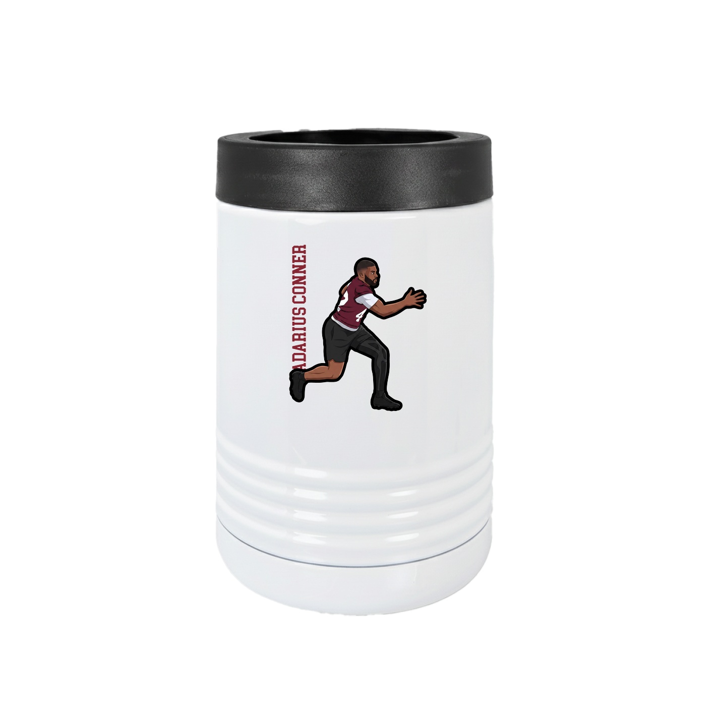 Beverage Holder — Name Vertical in White
