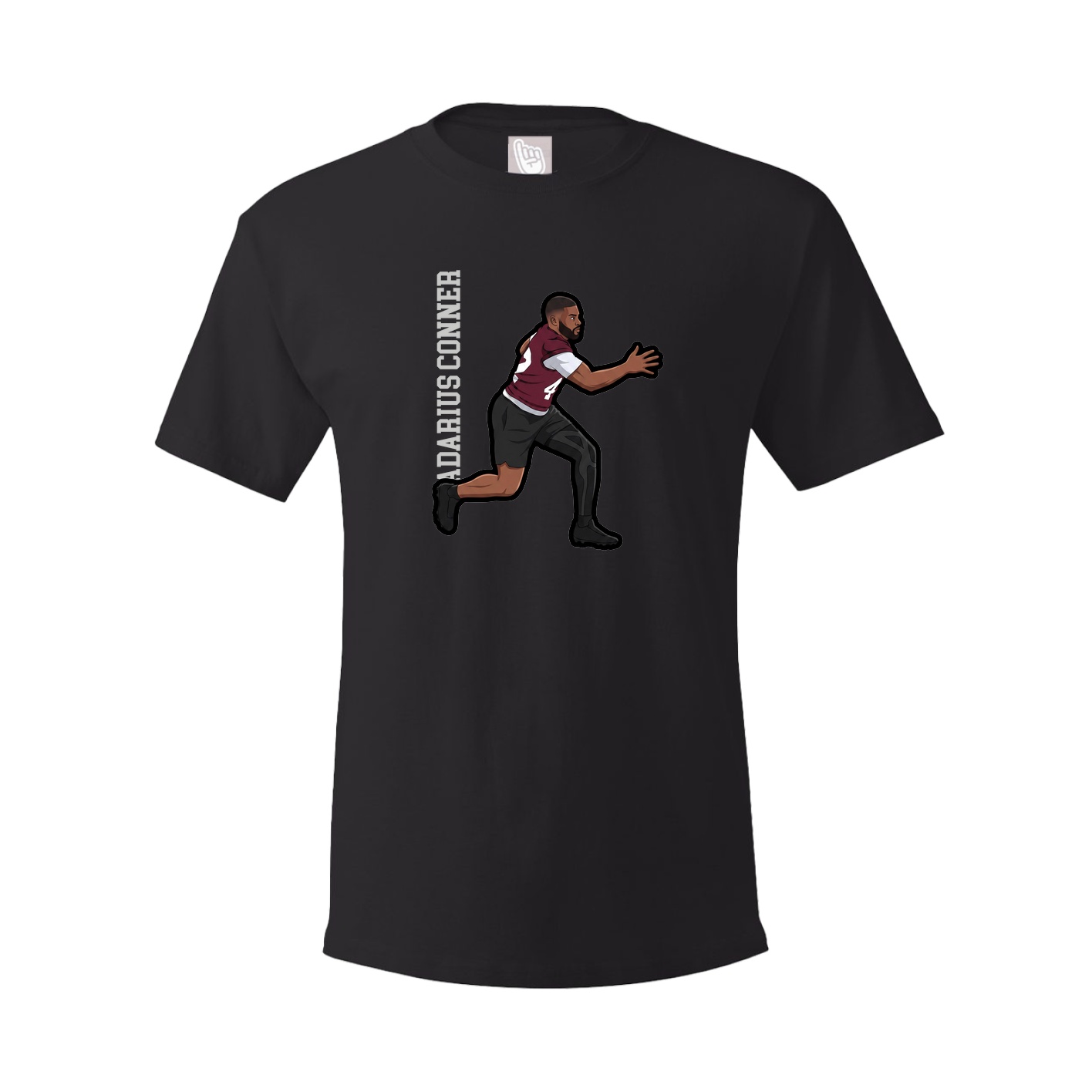 Youth Tee — Name Vertical in Black