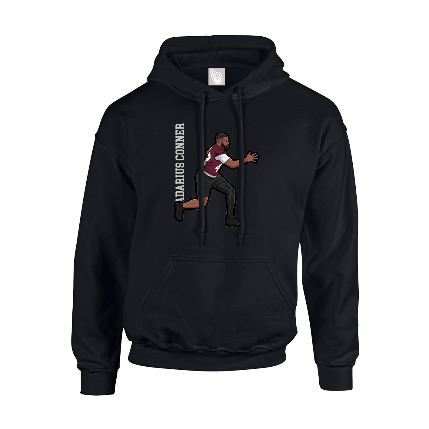 Youth Hoodie — Name Vertical in Black