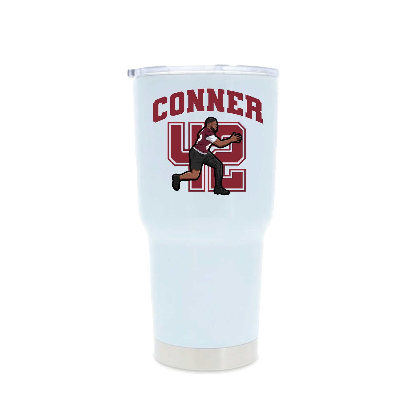 30oz Stainless Steel Tumbler — Number in White