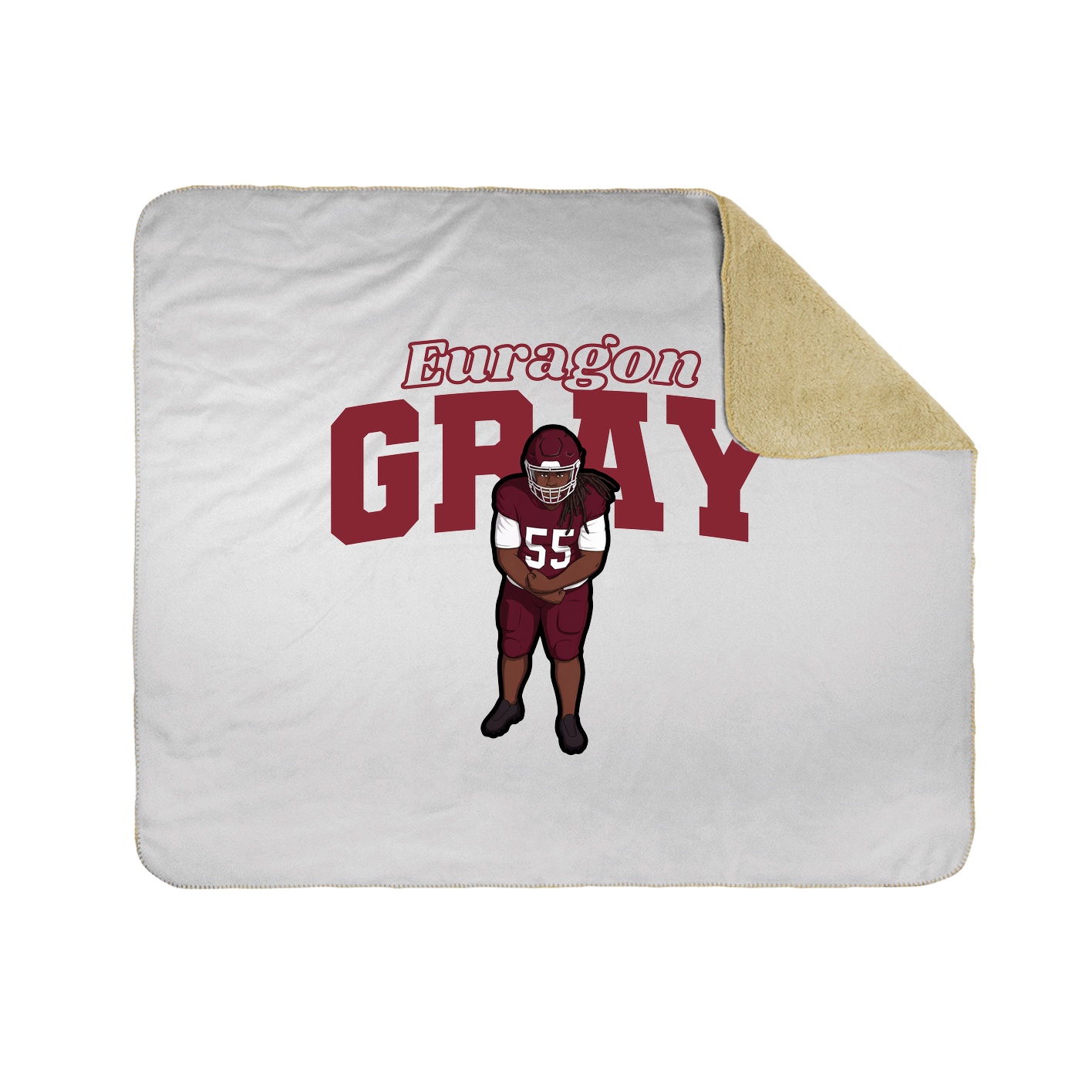 Throw Blanket — Name Arch in White