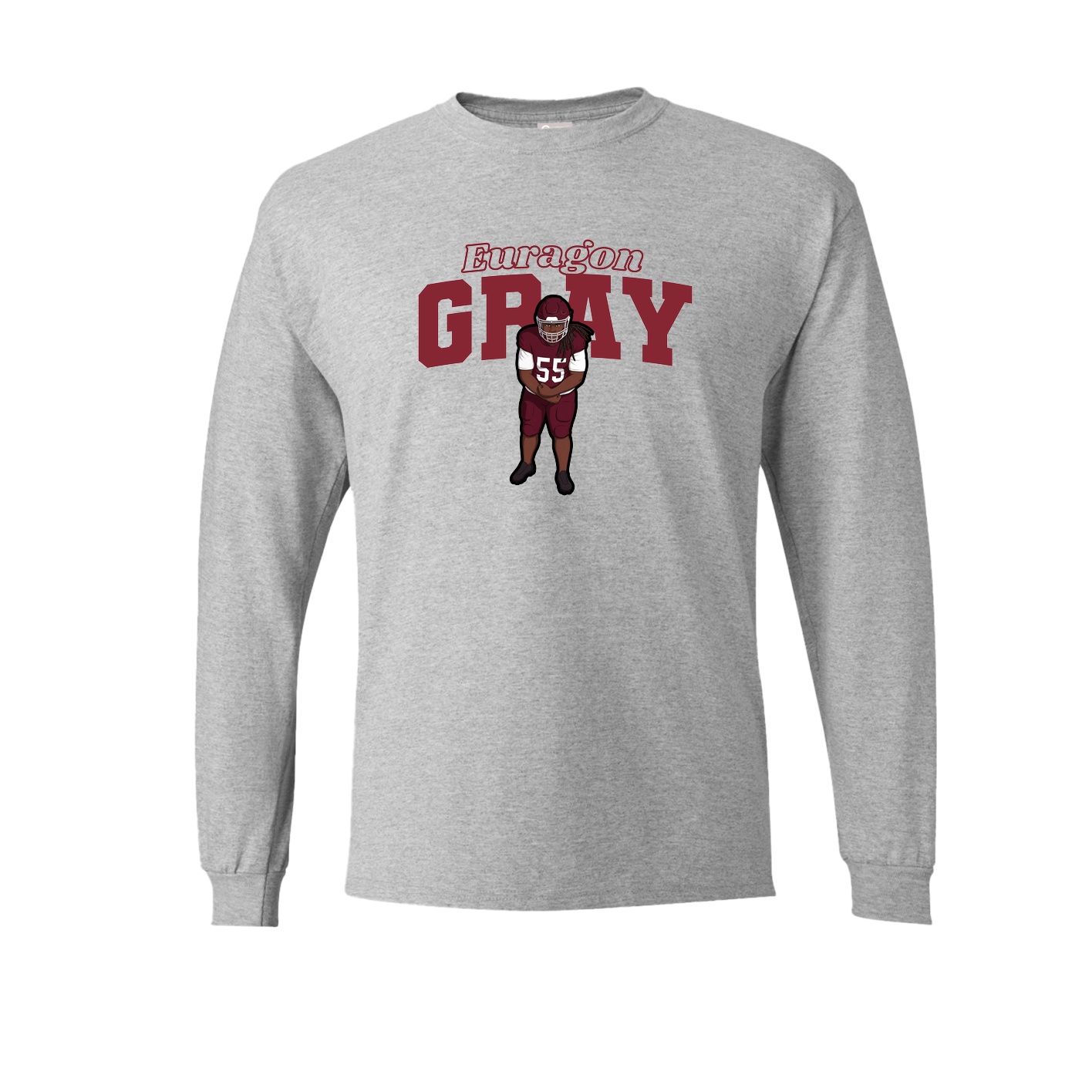 Long Sleeve Tee — Name Arch in Grey