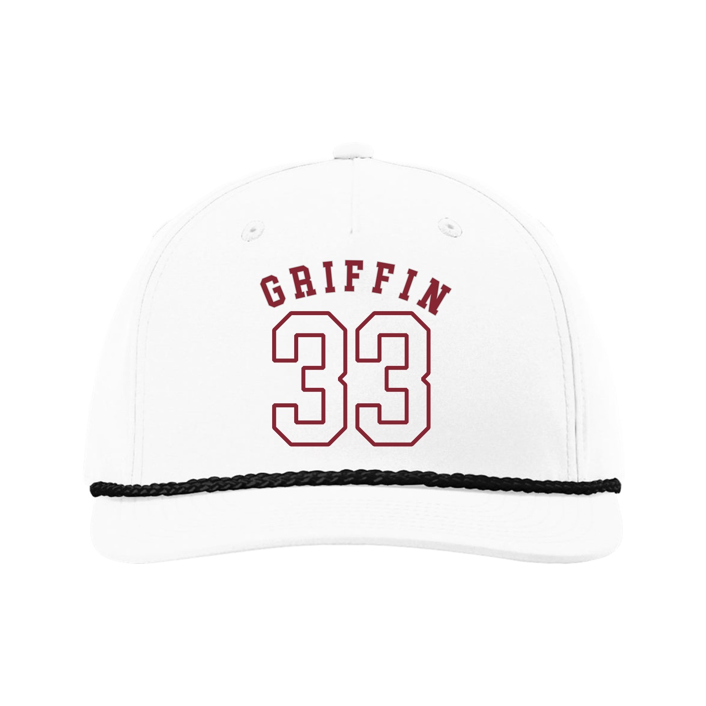 Five-Panel Classic Rope Cap — Shirsey Arch in White