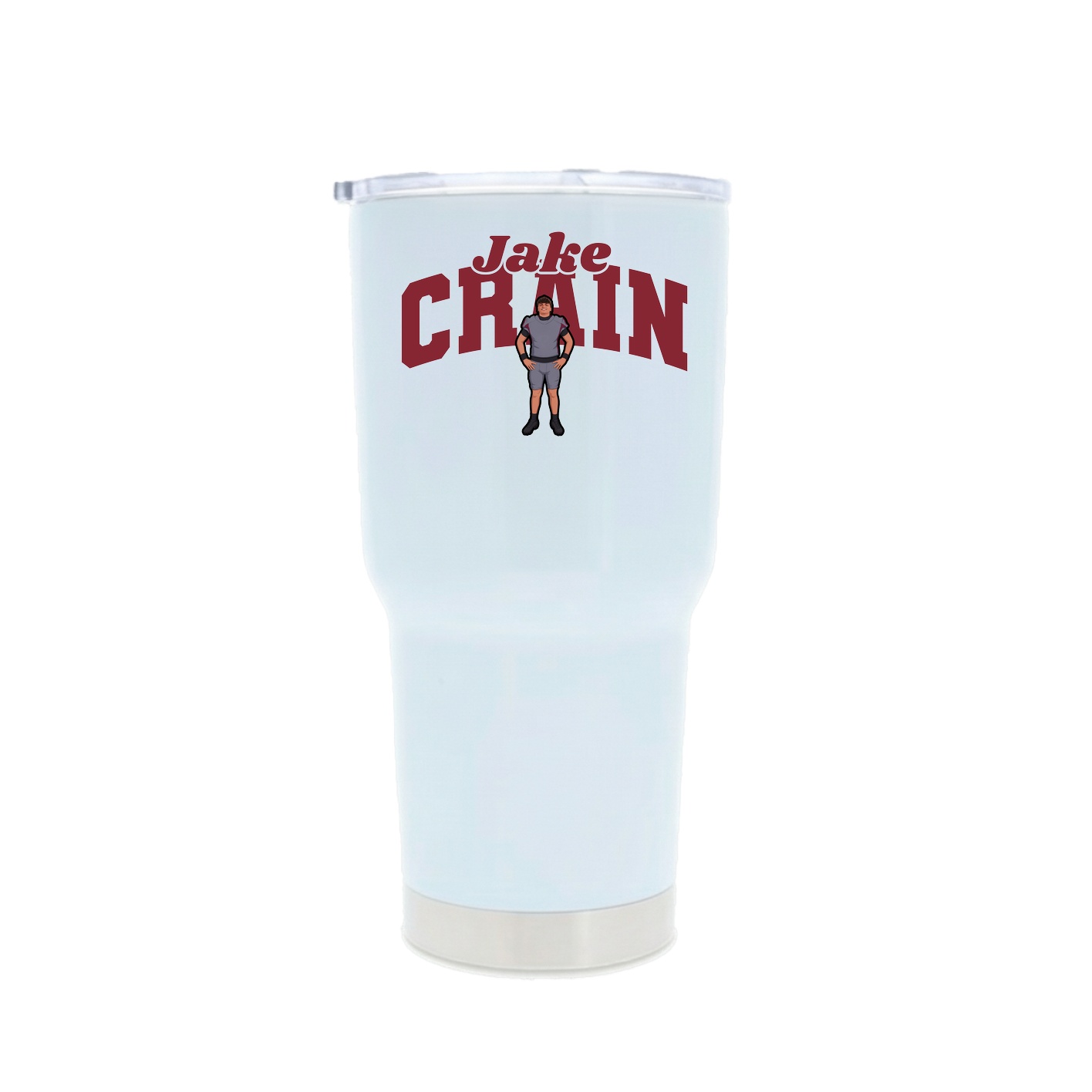 30oz Stainless Steel Tumbler — Signature Arch in White