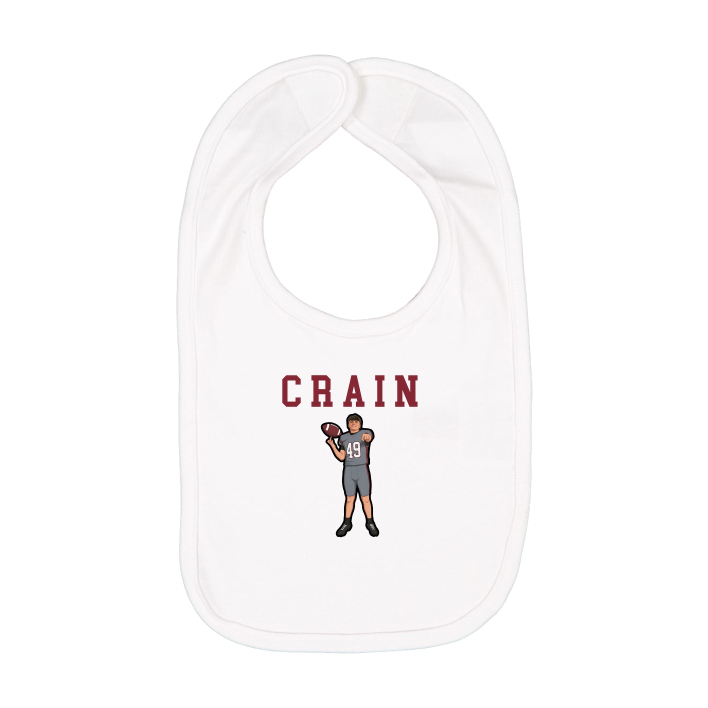 Infant Bib — Shirsey in White