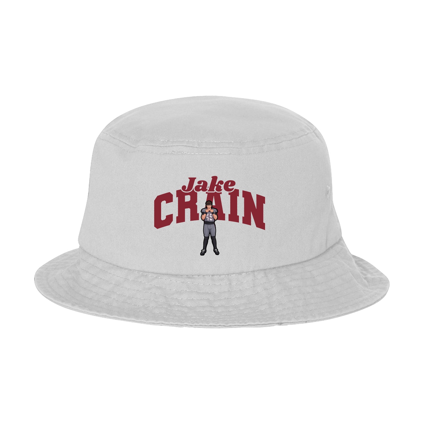 Bucket Cap — Signature Arch in White