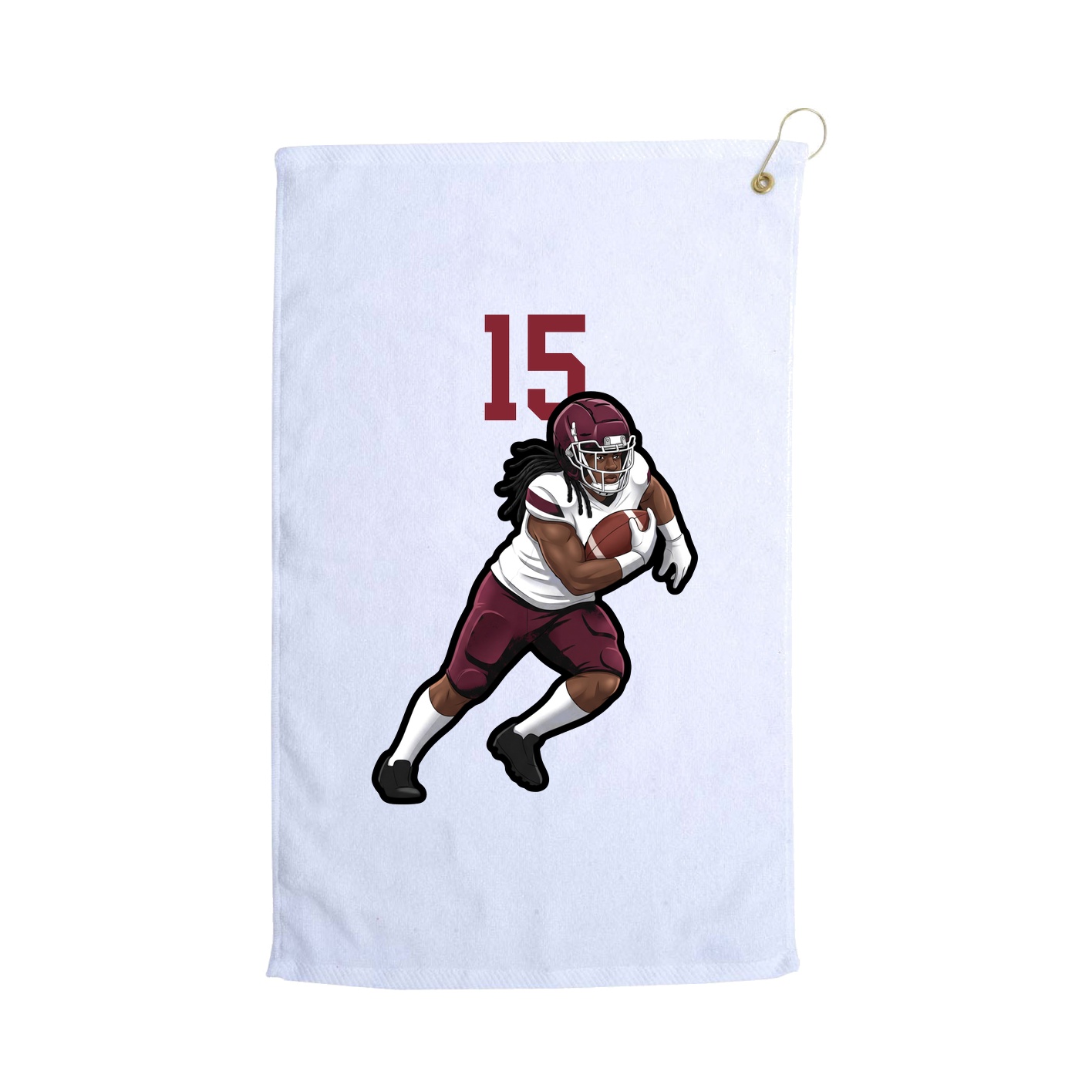 Golf Towel — Number Top in White