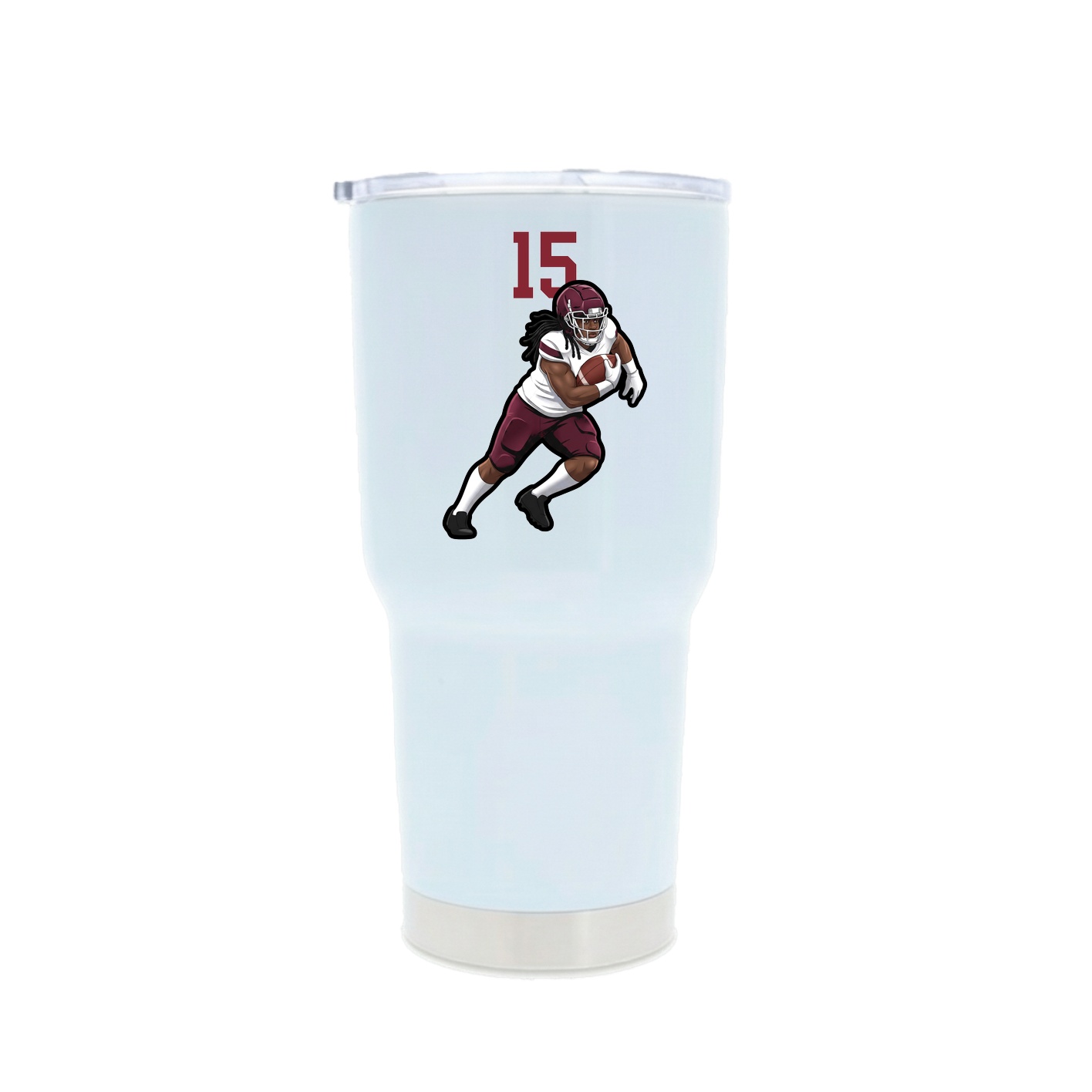 30oz Stainless Steel Tumbler — Number Top in White