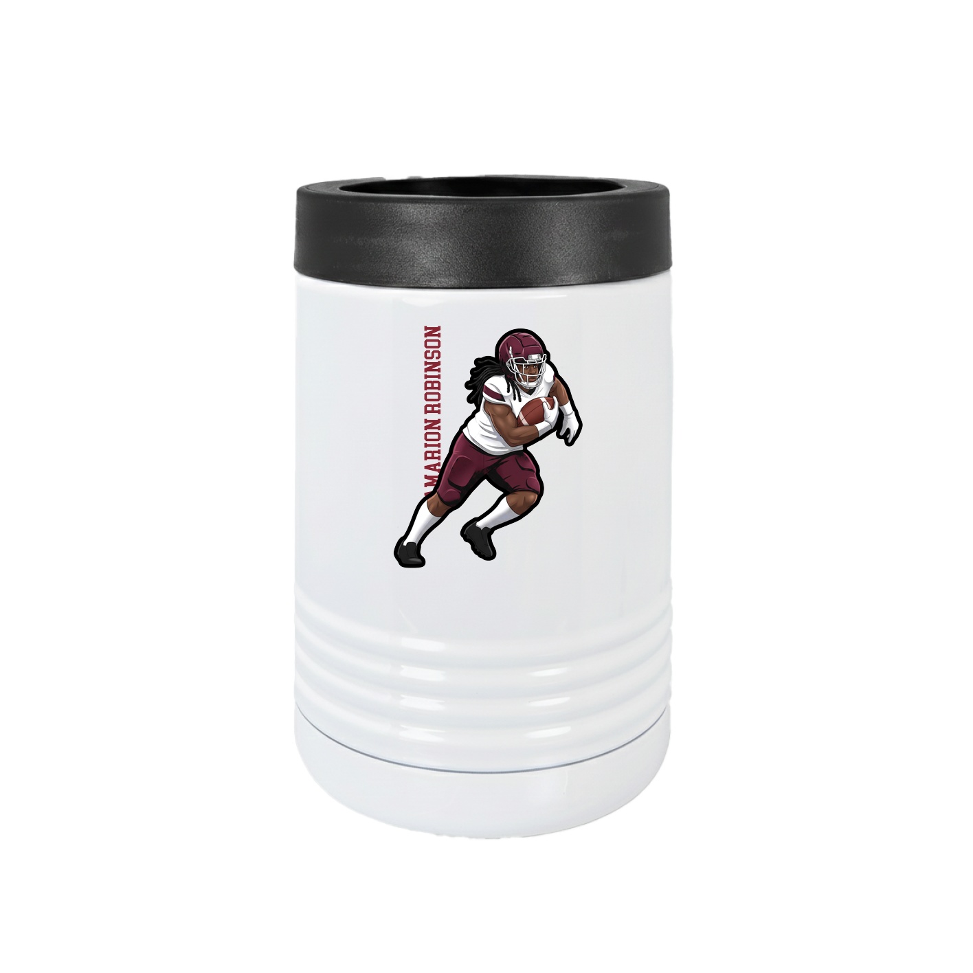 Beverage Holder — Name Vertical in White