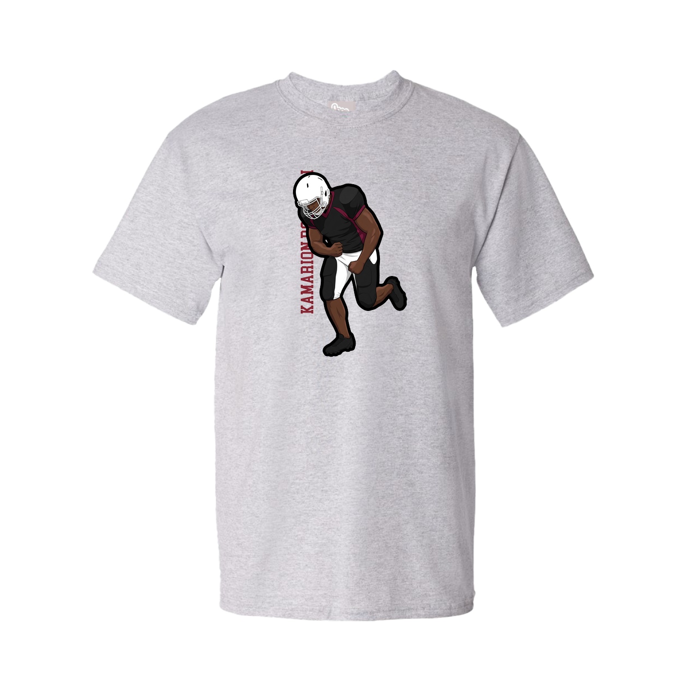 Tee — Name Vertical in Grey