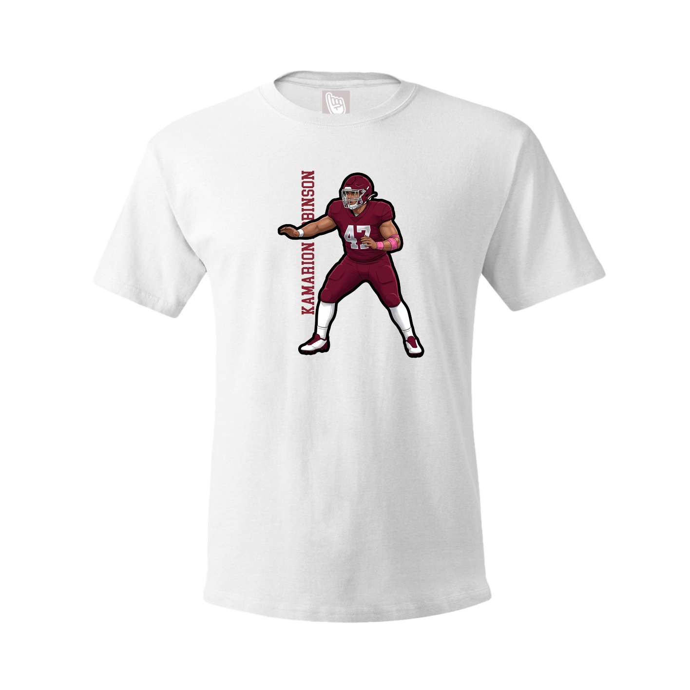 Tee — Name Vertical in White