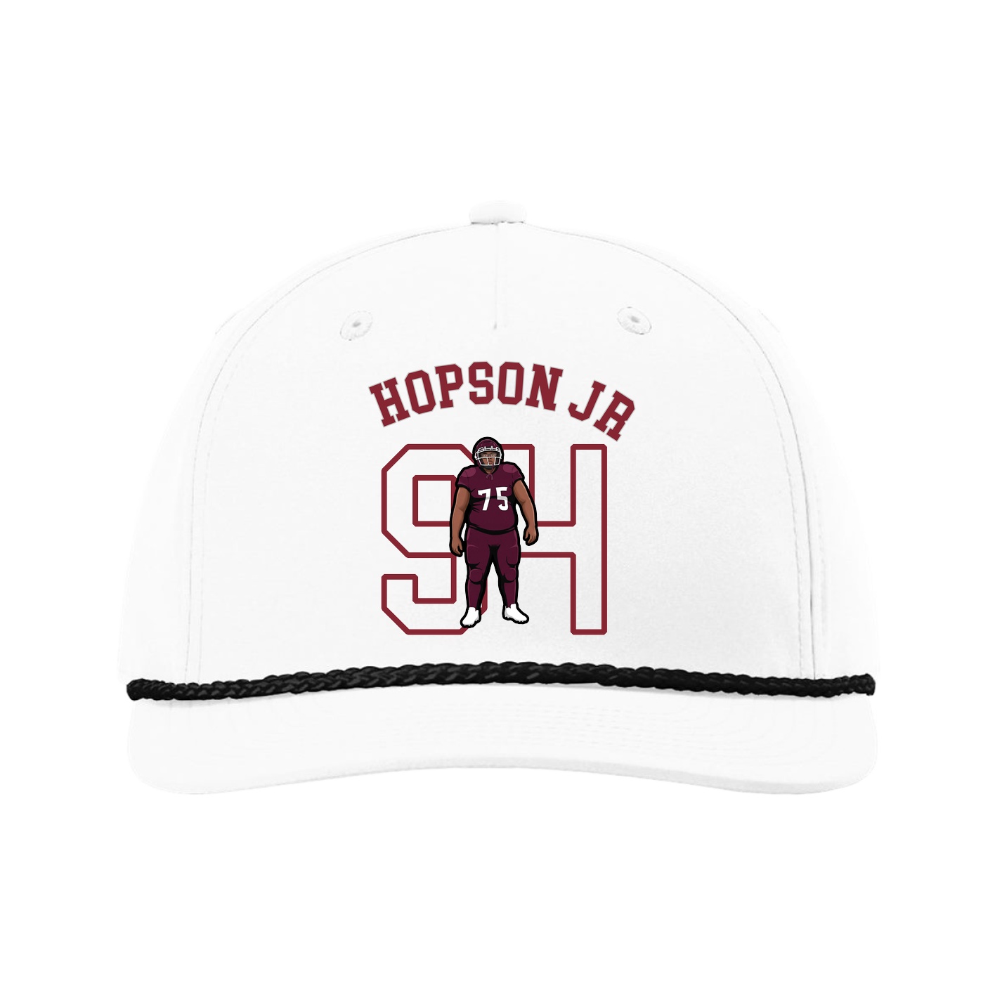 Five-Panel Classic Rope Cap — Shirsey Arch in White