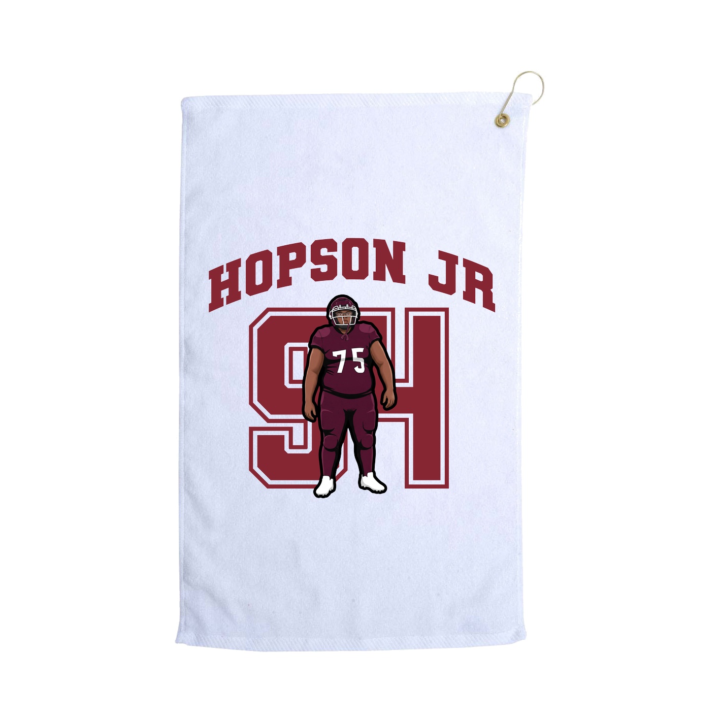 Golf Towel — Number in White