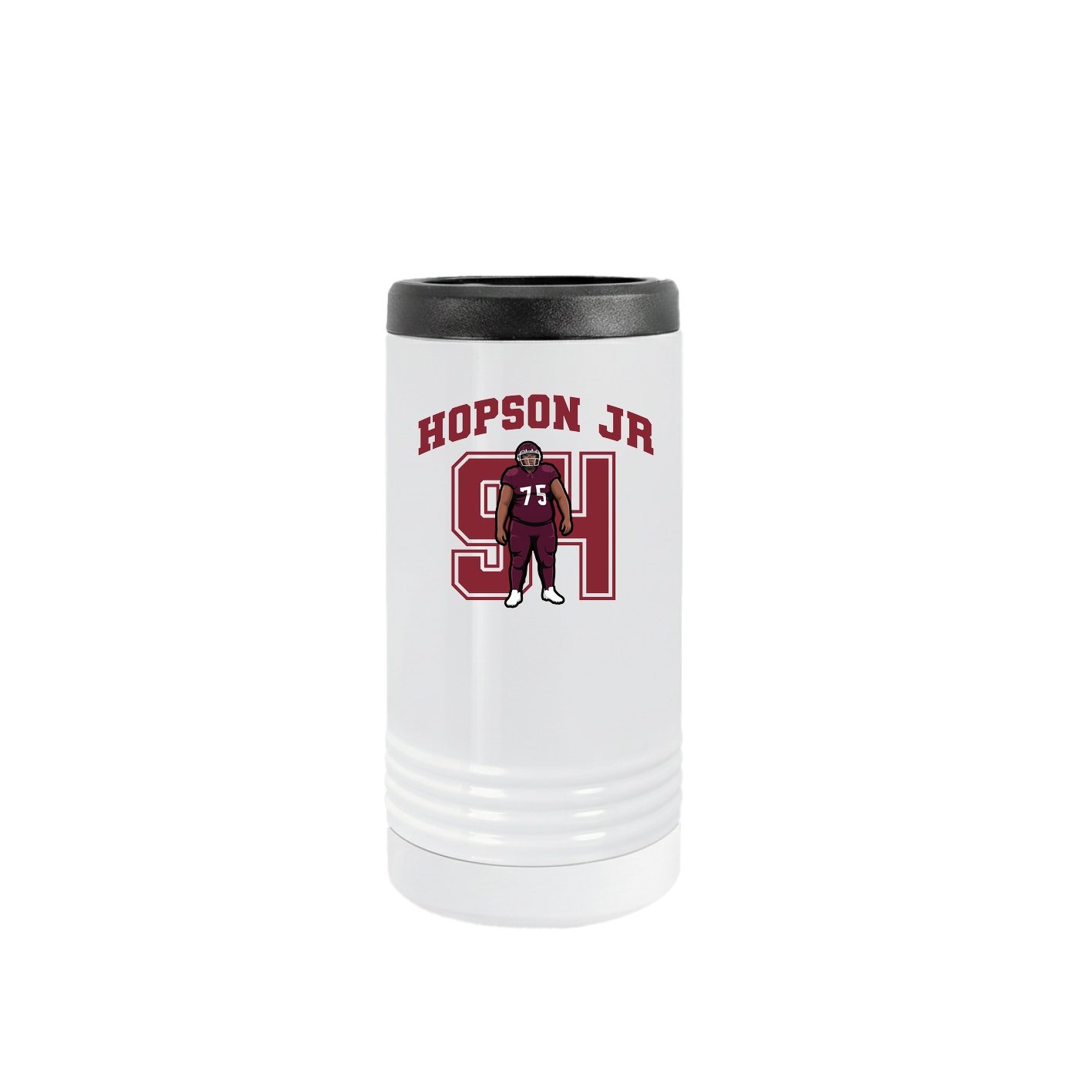 Slim Beverage Holder — Number in White