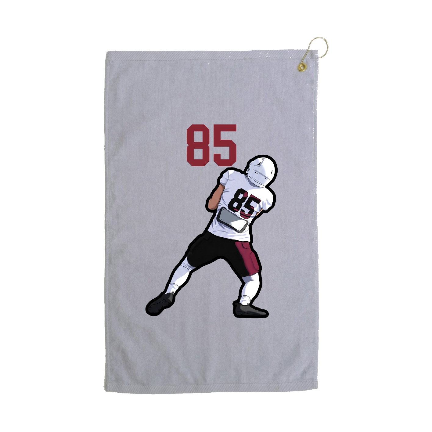 Golf Towel — Number Top in Grey