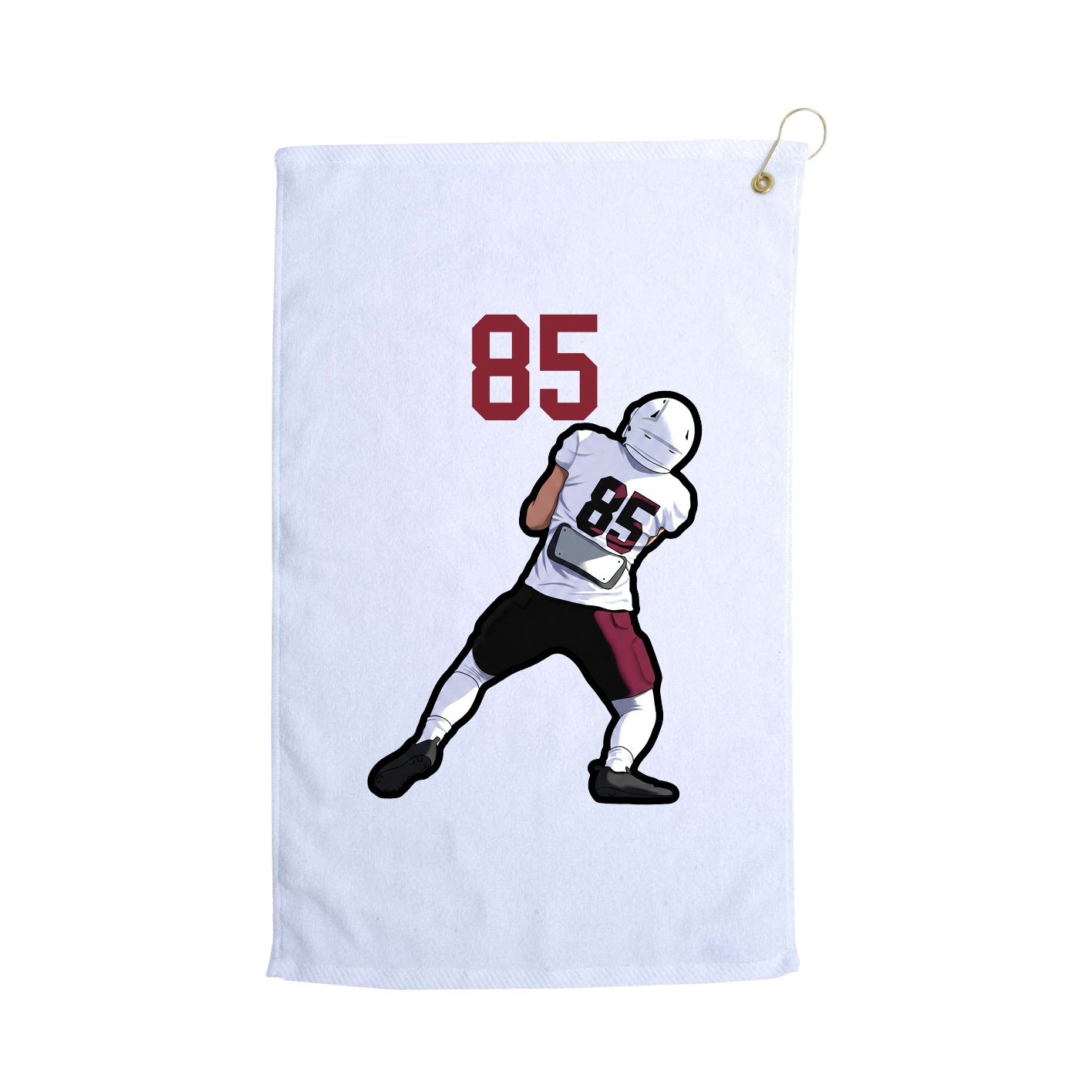Golf Towel — Number Top in White