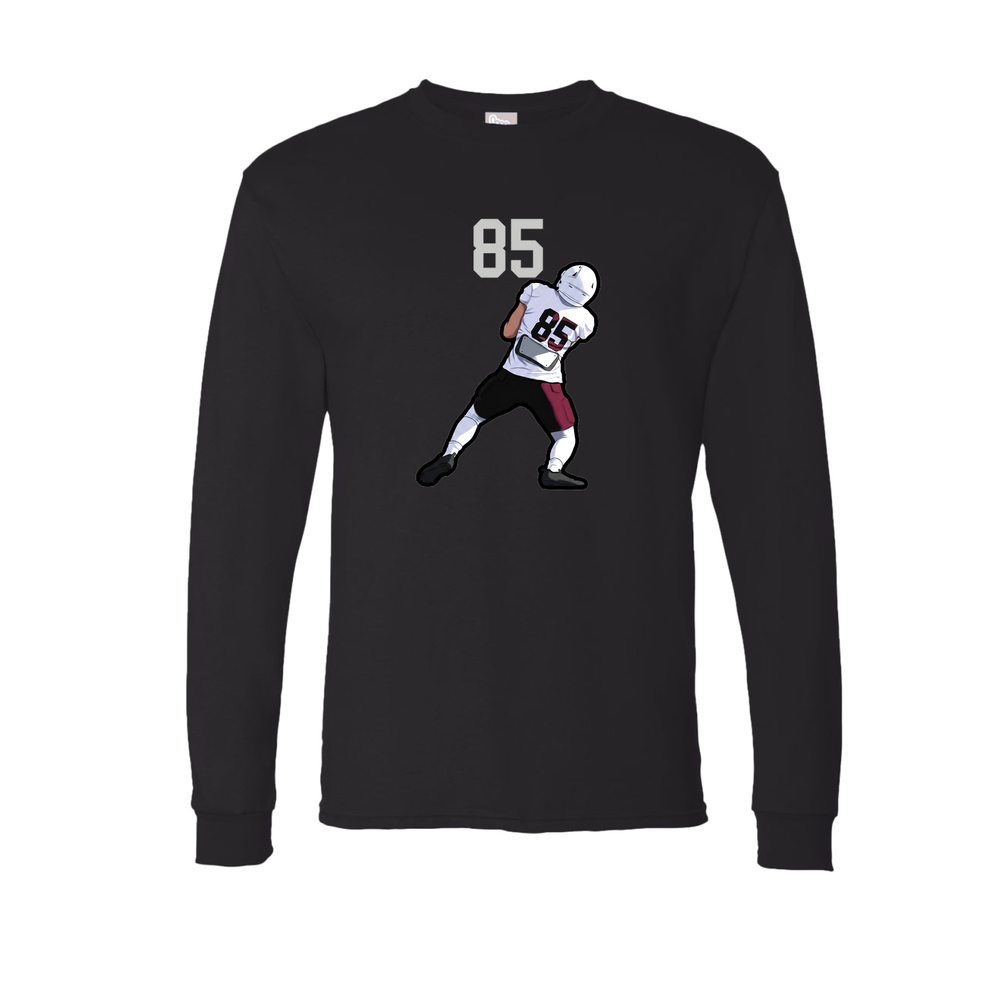 Long Sleeve Tee — Number Top in Black