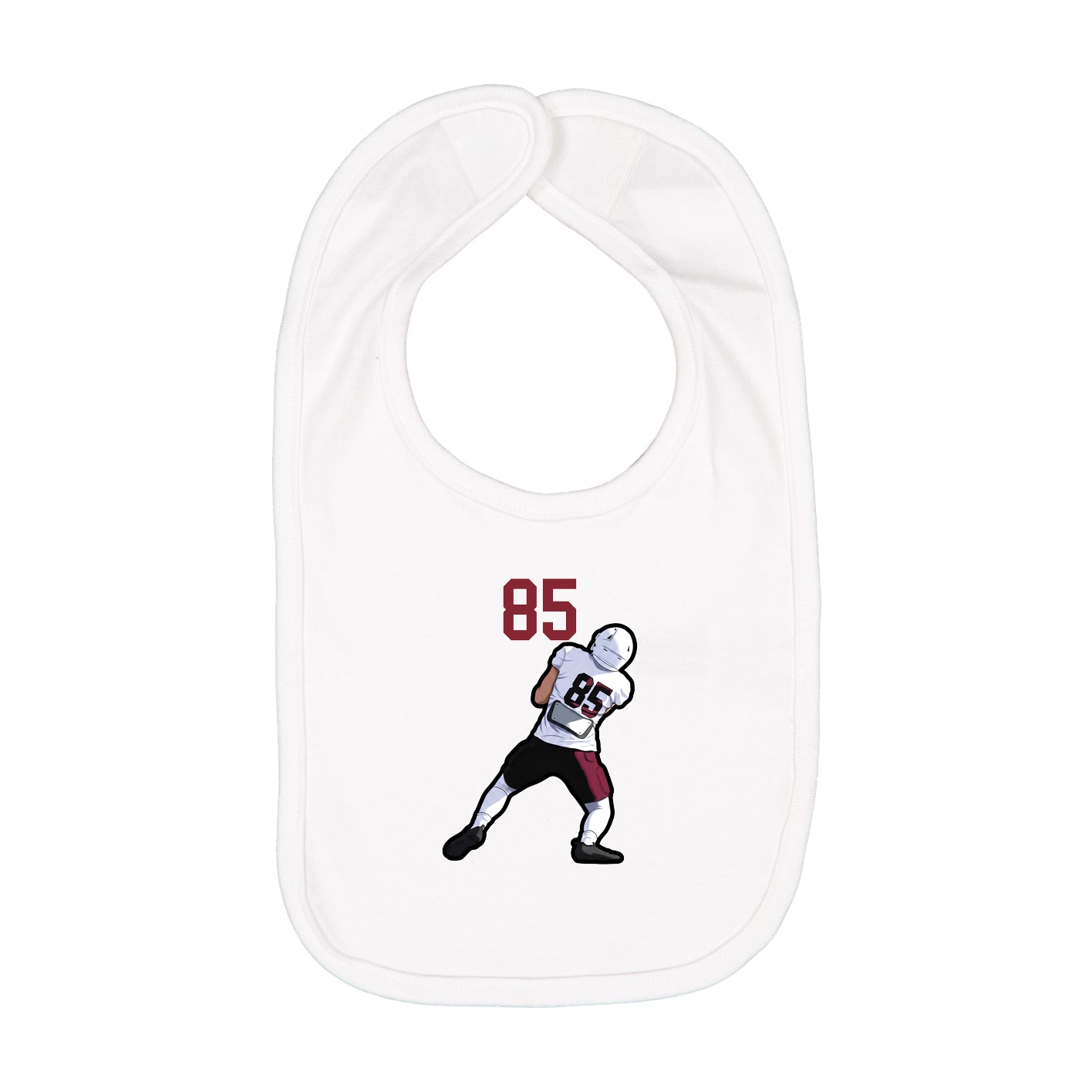 Infant Bib — Number Top in White