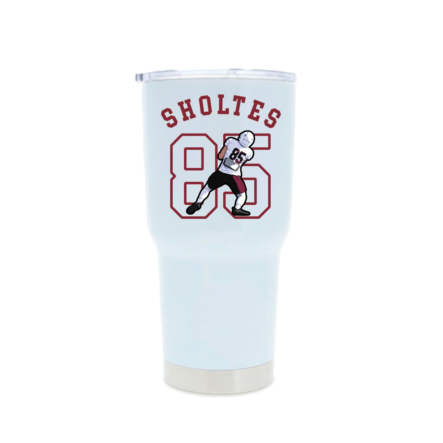 30oz Stainless Steel Tumbler — Shirsey Arch in White