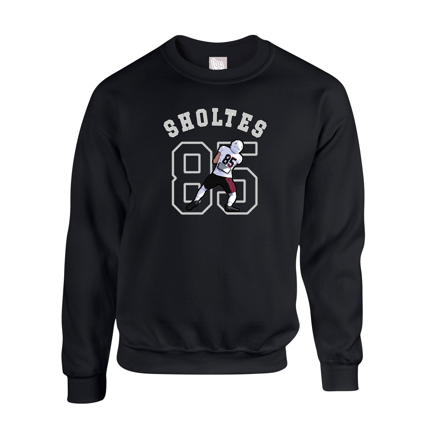 Fleece Crew — Shirsey Arch in Black