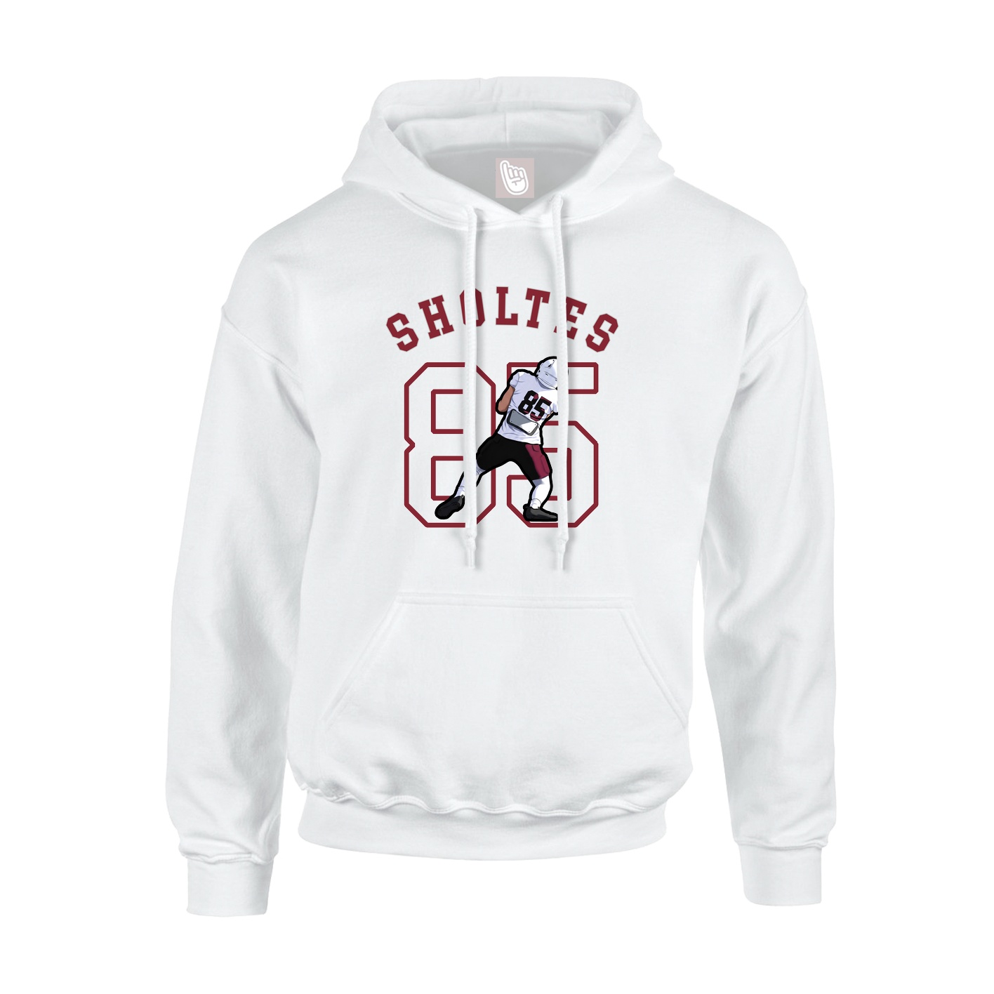 Youth Hoodie — Shirsey Arch in White