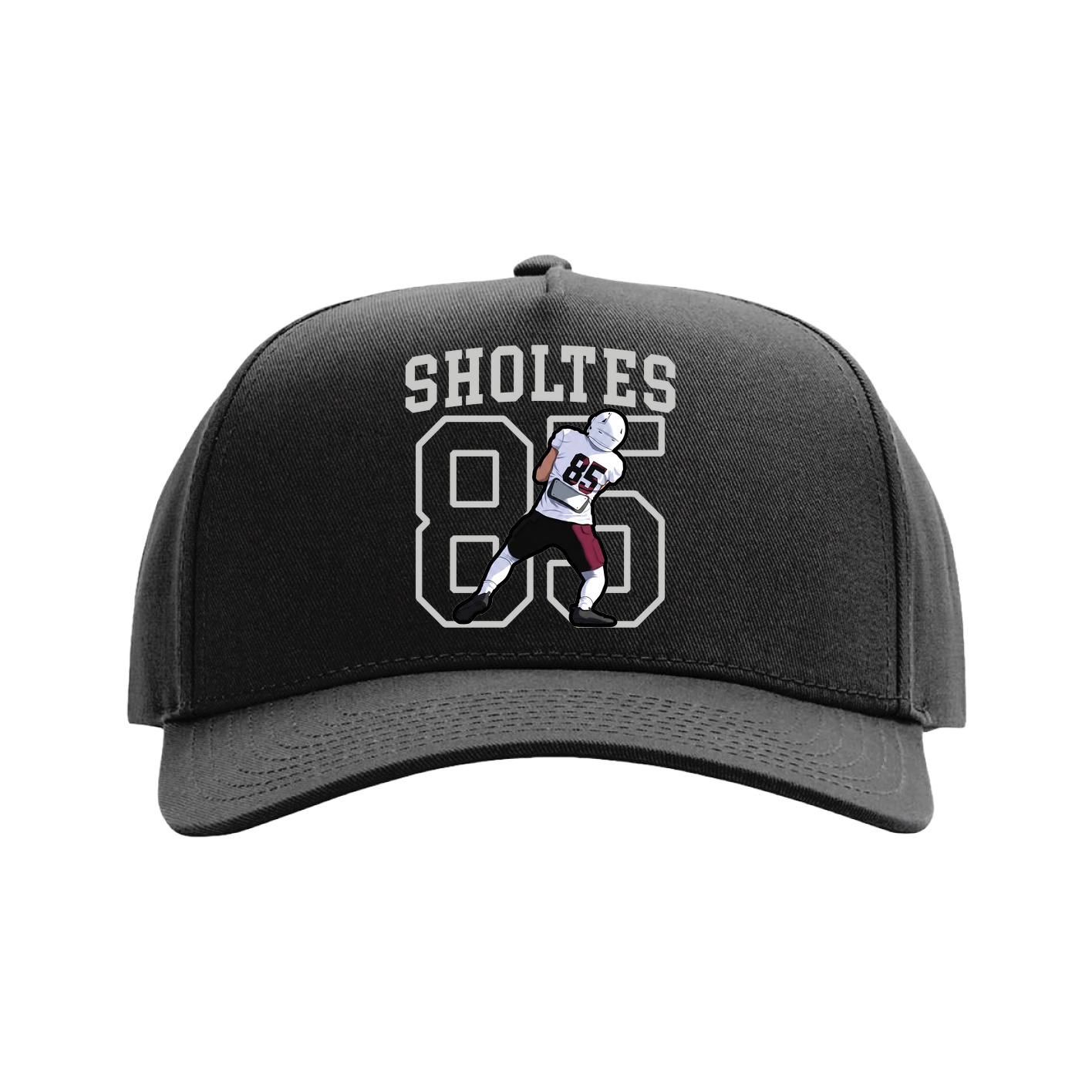 Full Fabric Five-Panel Champ Cap — Shirsey in Black