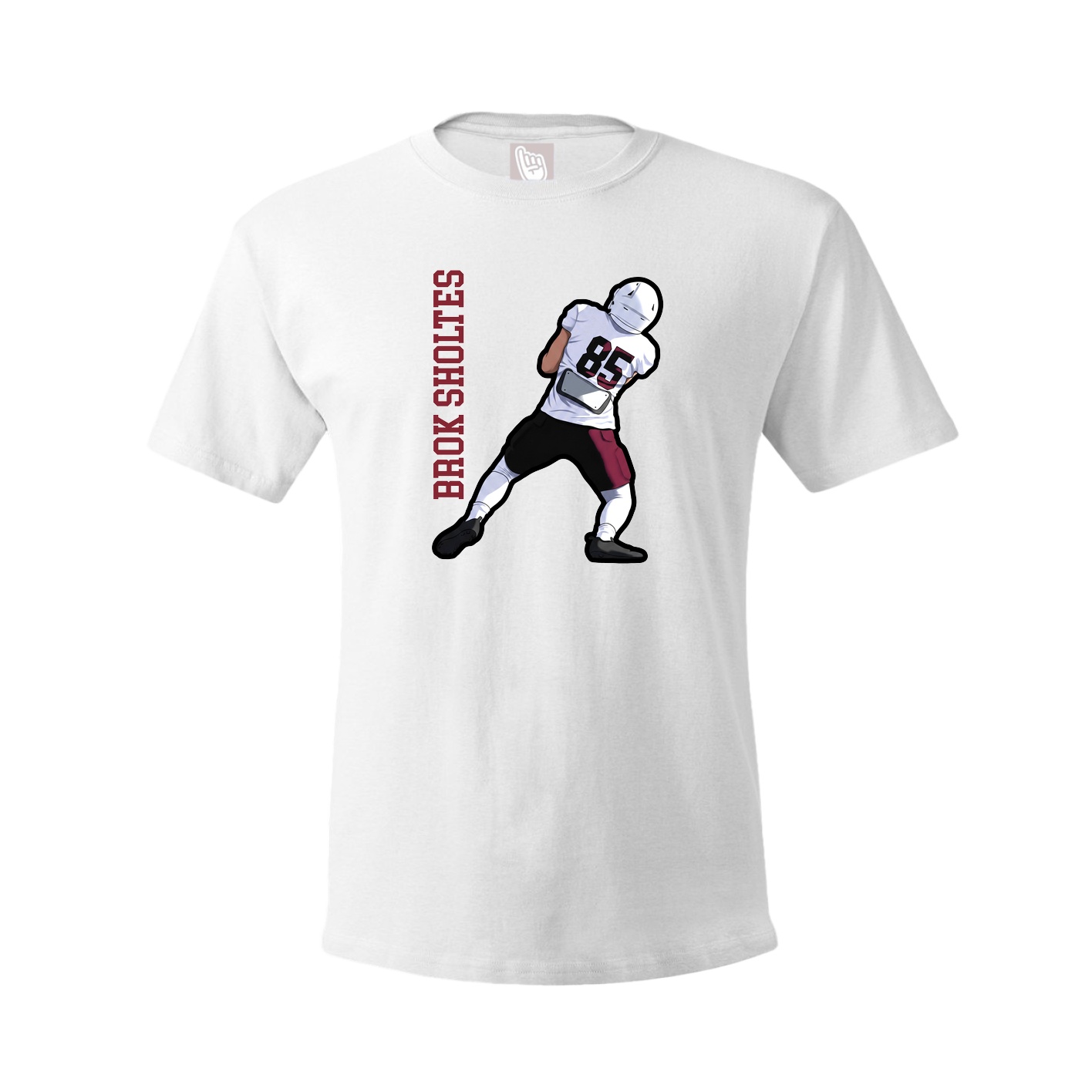 Tee — Name Vertical in White